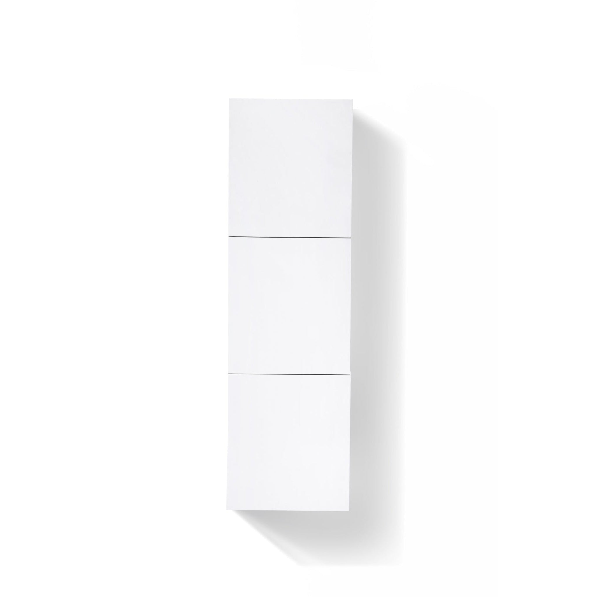 KubeBath, KubeBath Bliss 18"x 59" Gloss White  Acrylic Veneer High Linen Side Cabinet With Three Storage Areas