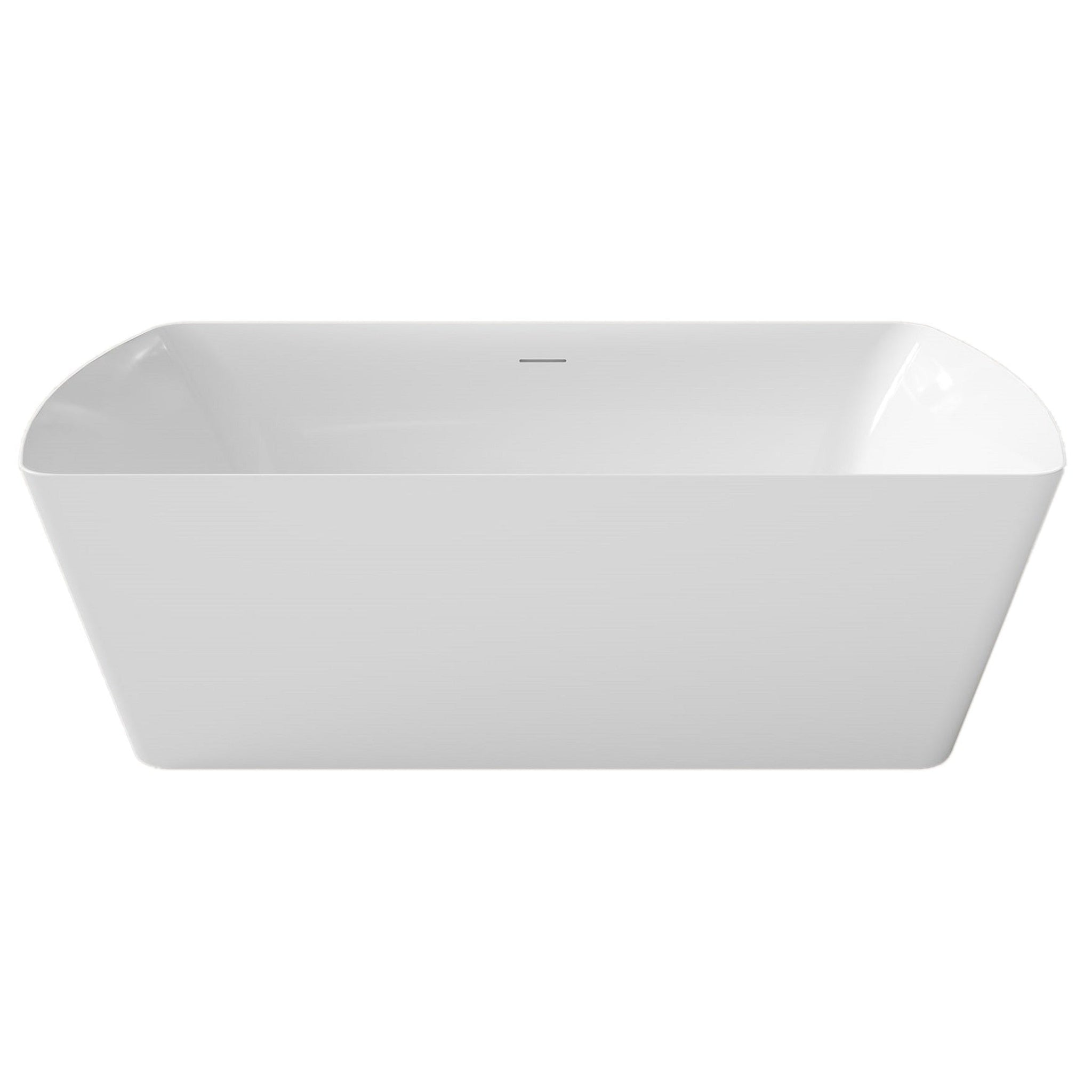 LaToscana by Paini, LaToscana Akoya Bilbao 59" White Gloss Freestanding Acrylic Soaking Bathtub