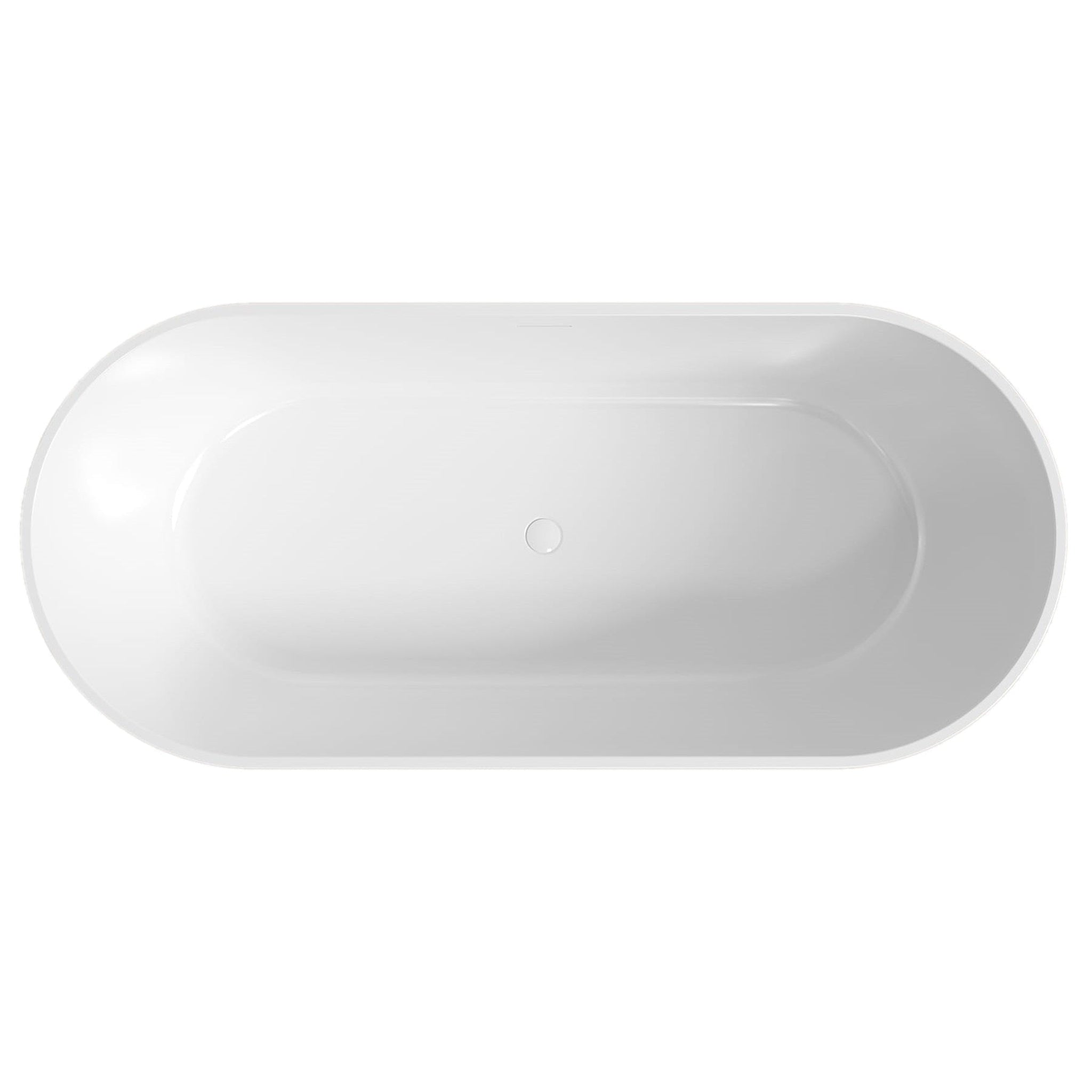 LaToscana by Paini, LaToscana Akoya Venezia 59" White Gloss Freestanding Acrylic Soaking Bathtub