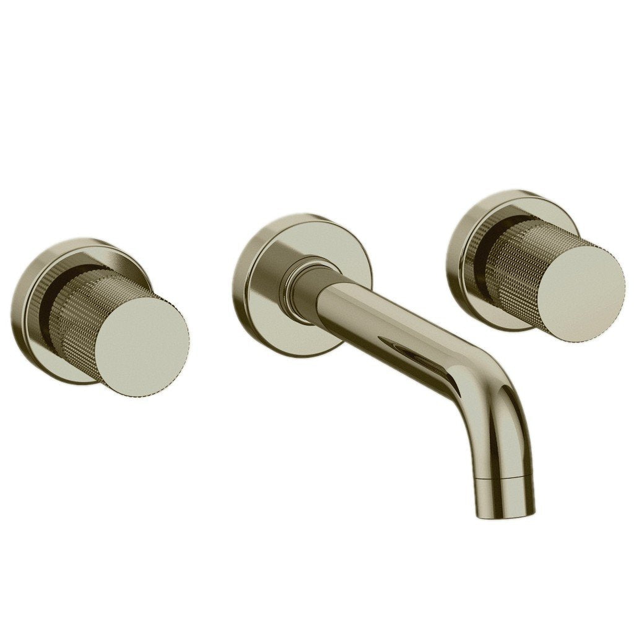 LaToscana by Paini, LaToscana Alessandra Brushed Nickel Wall-Mounted Lavatory Faucet With Grip Handles