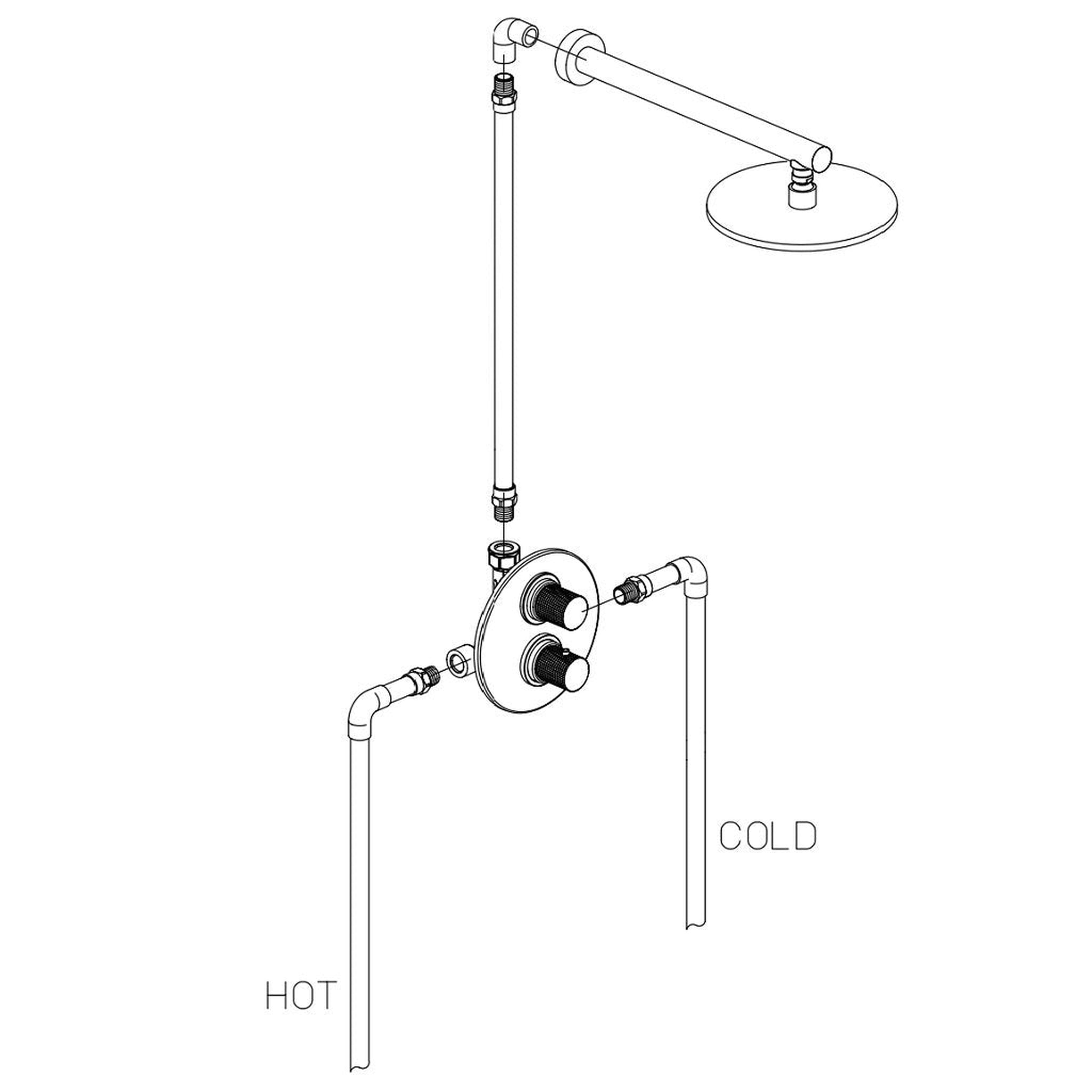 LaToscana by Paini, LaToscana Alessandra Chrome Thermostatic Shower Kit