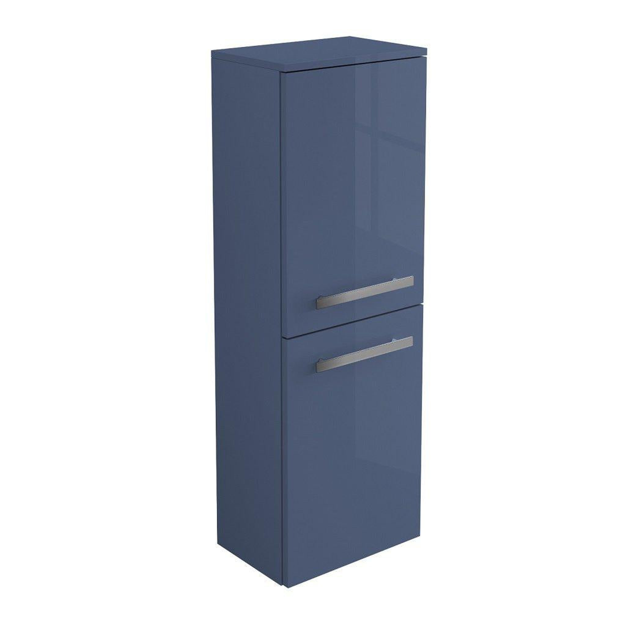 LaToscana by Paini, LaToscana Ameno 14" x 42" Blue Distante Wall-Mounted Linen Tower Cabinet