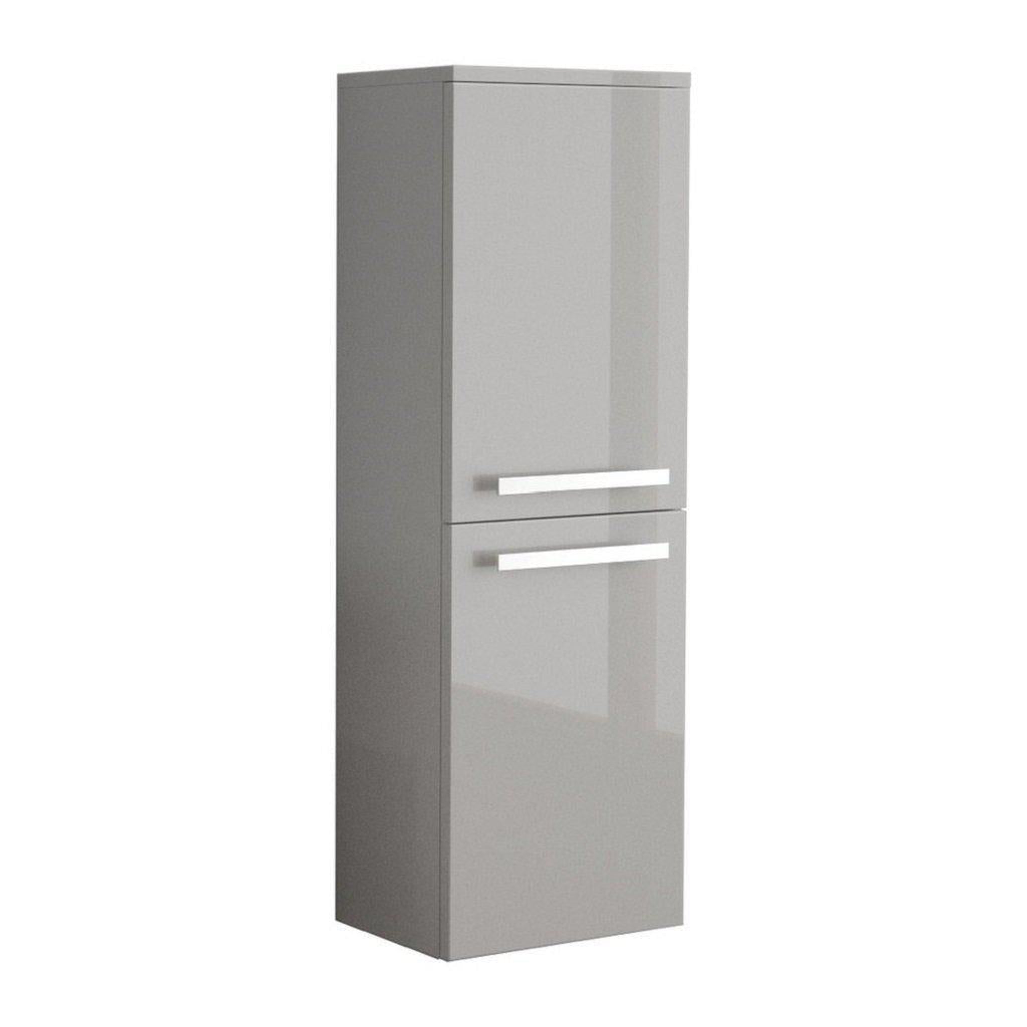 LaToscana by Paini, LaToscana Ameno 14" x 42" Gray Wall-Mounted Linen Tower Cabinet