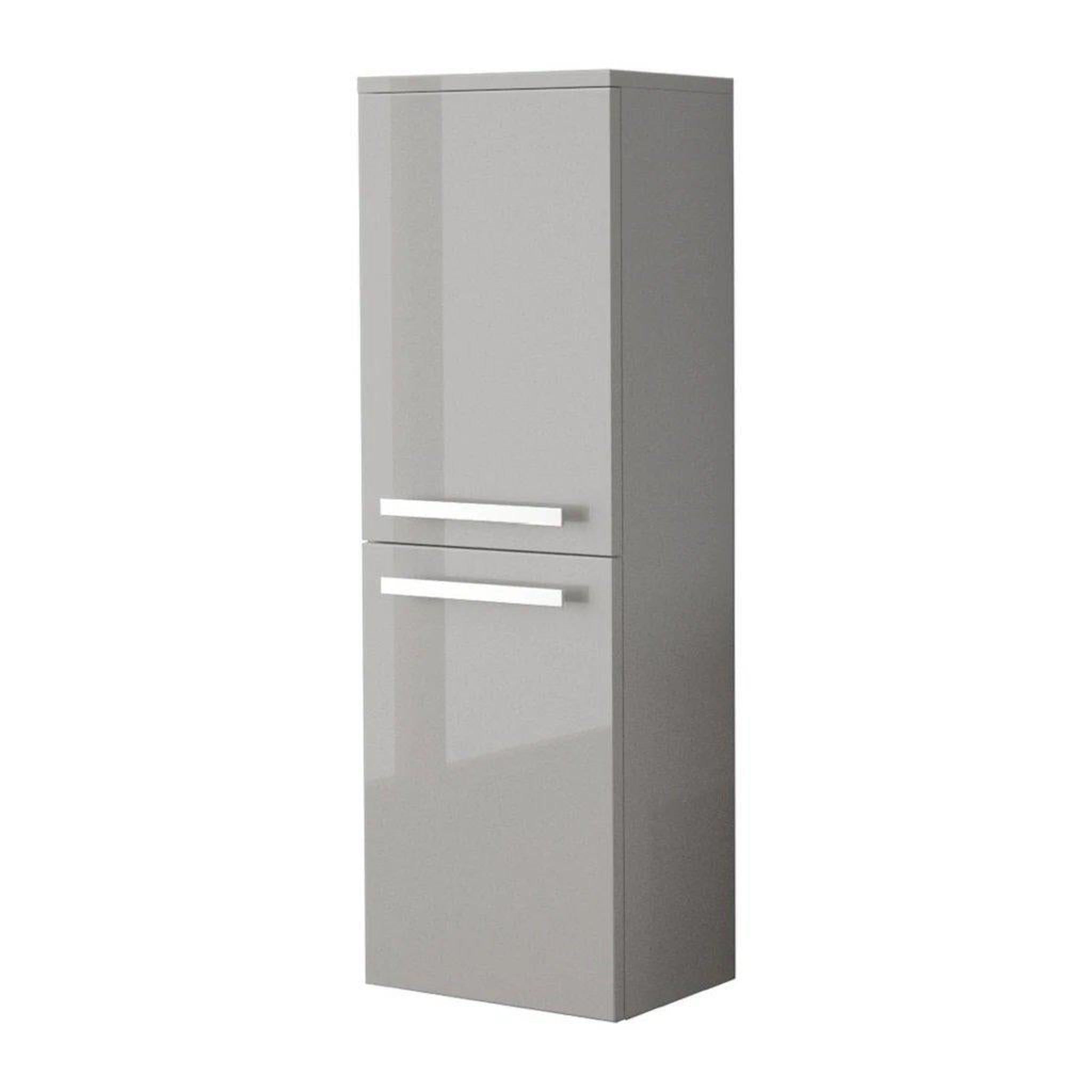 LaToscana by Paini, LaToscana Ameno 14" x 42" Gray Wall-Mounted Linen Tower Cabinet