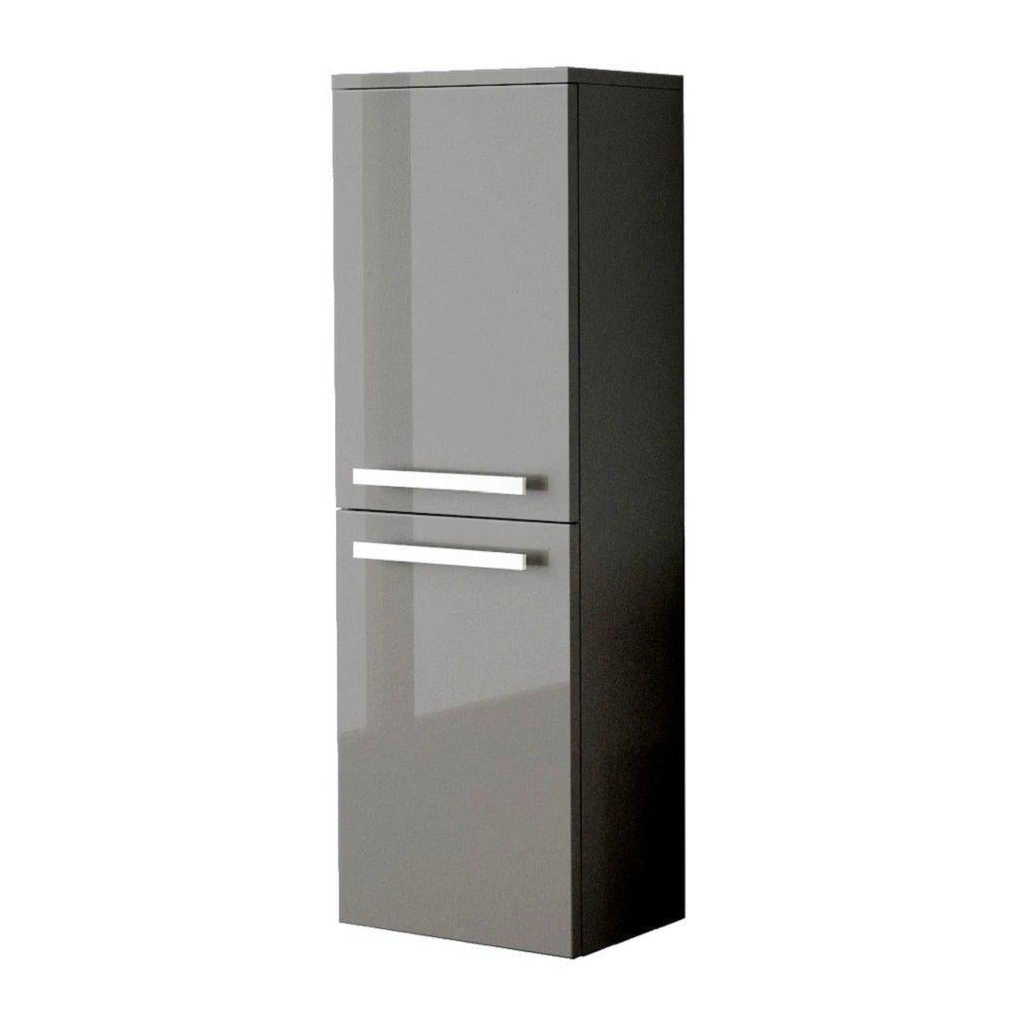 LaToscana by Paini, LaToscana Ameno 14" x 42" Slate Wall-Mounted Linen Tower Cabinet