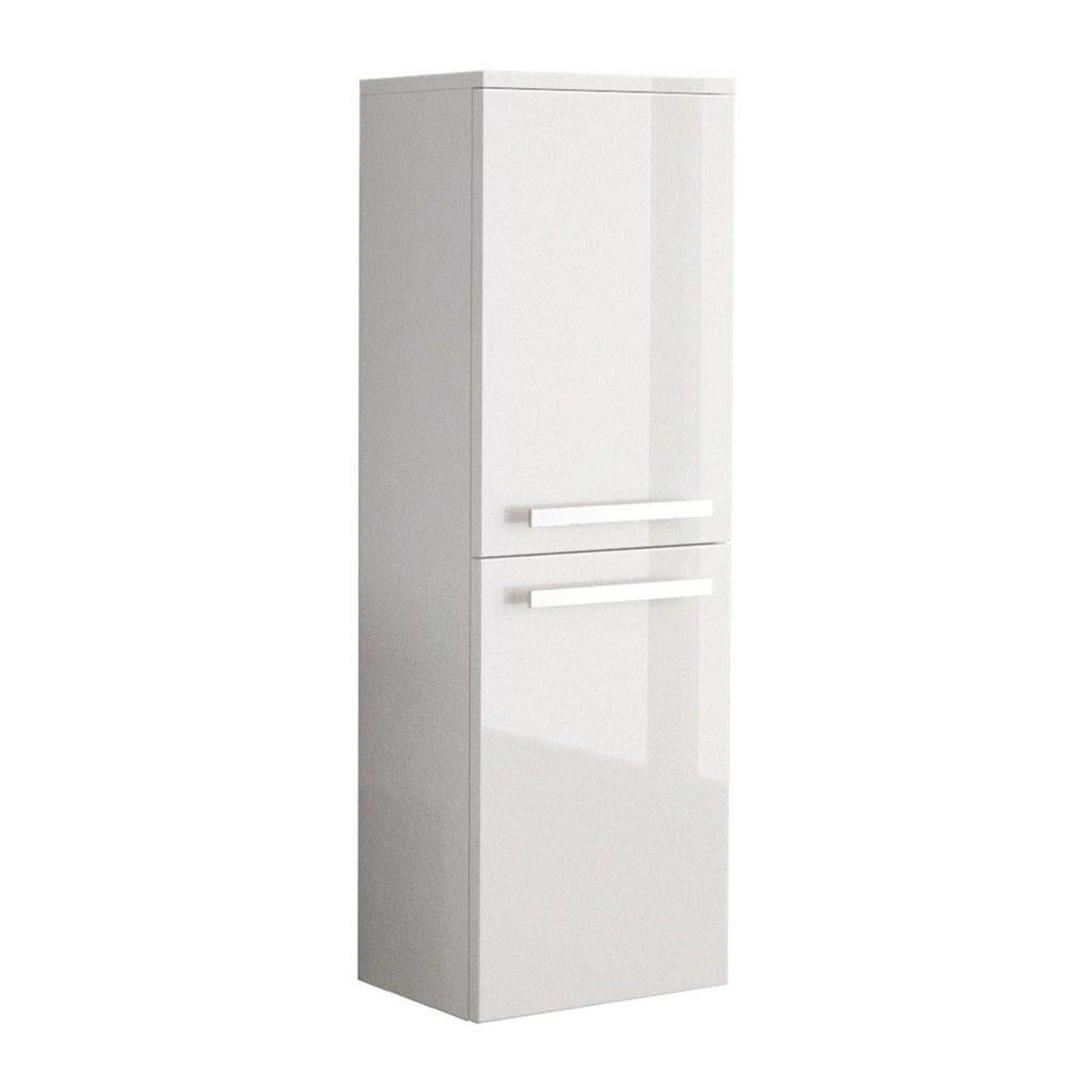 LaToscana by Paini, LaToscana Ameno 14" x 42" White Wall-Mounted Linen Tower Cabinet