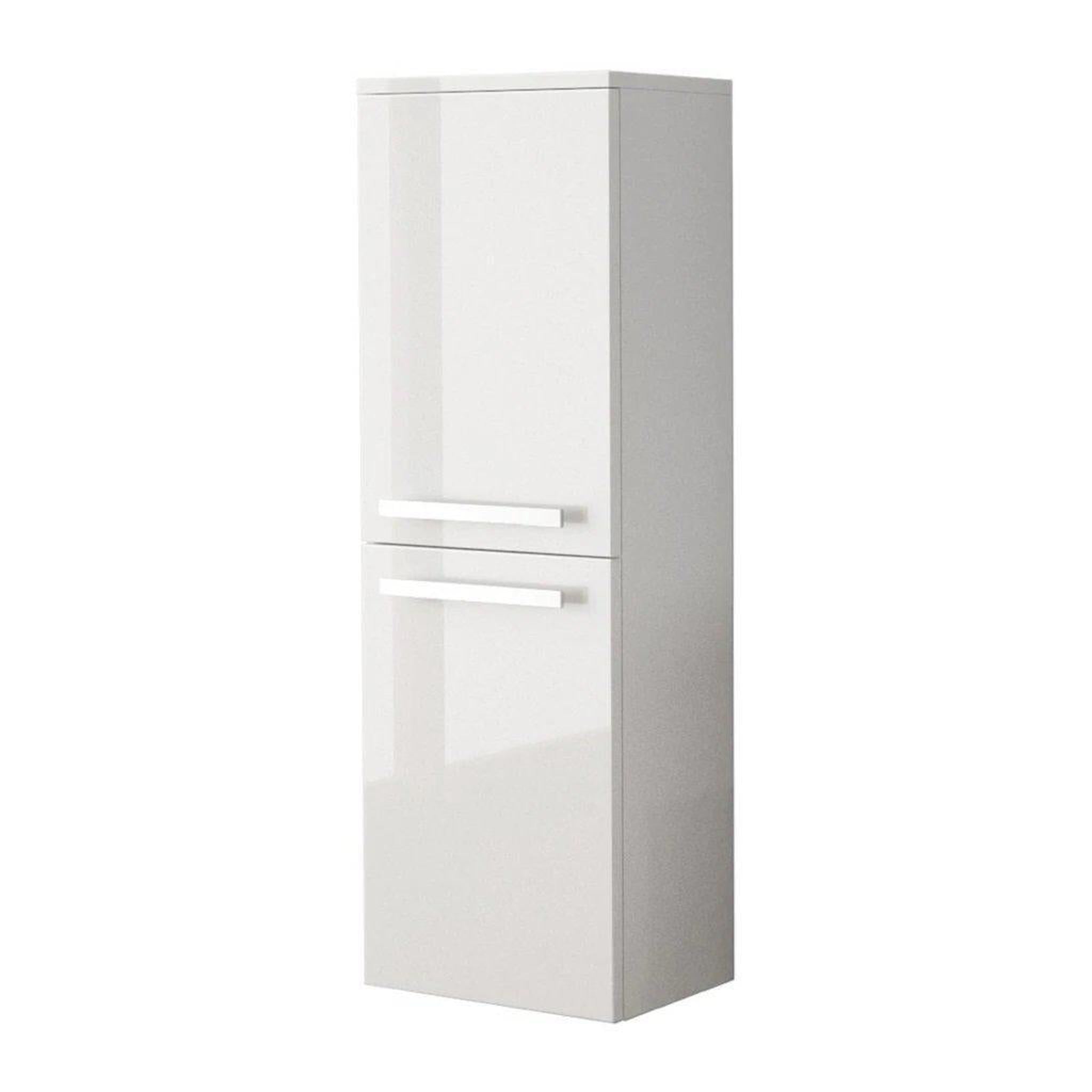 LaToscana by Paini, LaToscana Ameno 14" x 42" White Wall-Mounted Linen Tower Cabinet