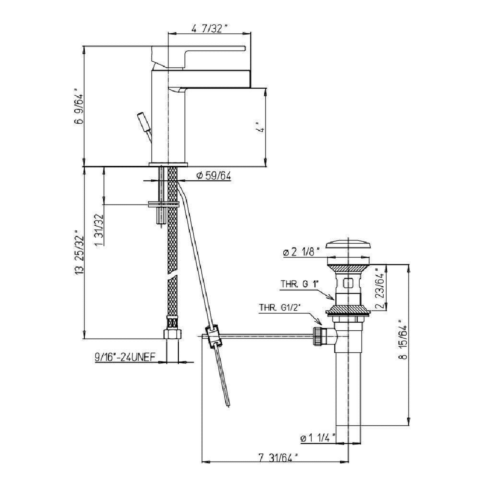 LaToscana by Paini, LaToscana E-Commerce Brushed Nickel Dax Waterfall Single Control Lavatory Faucet