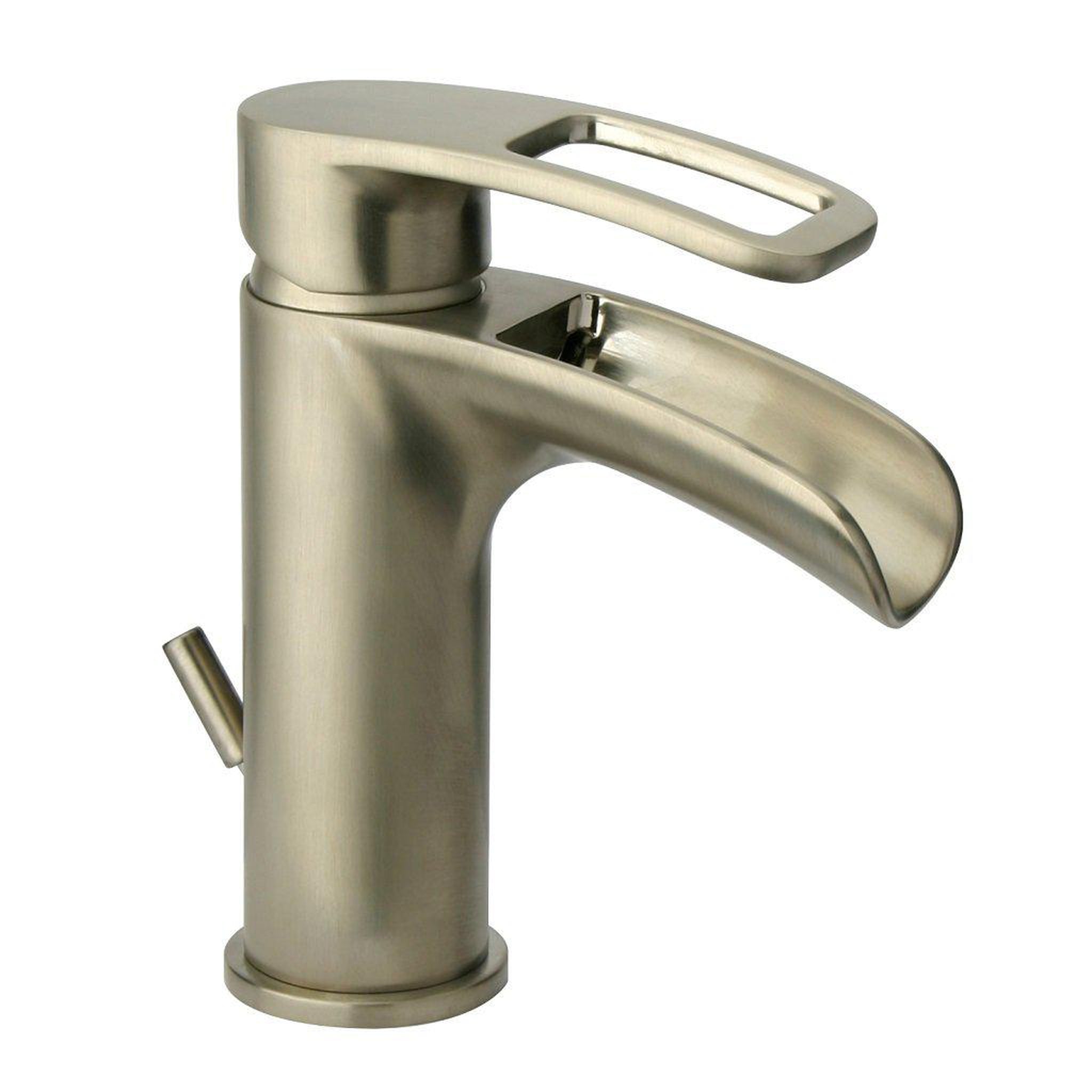 LaToscana by Paini, LaToscana E-Commerce Brushed Nickel Ovo Small Waterfall Single Handle Lavatory Faucet