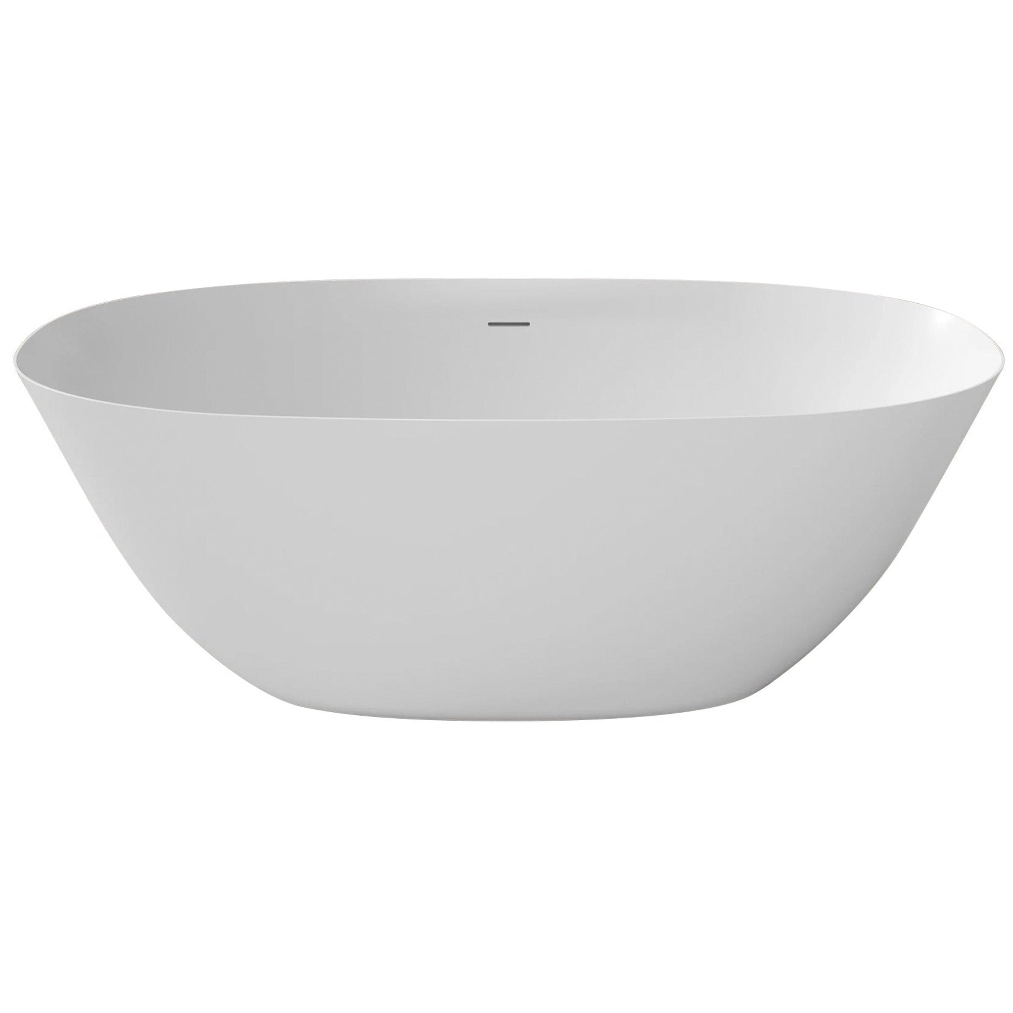 LaToscana by Paini, LaToscana Eco-Lapistone Treviso 63" White Satin Freestanding Solid Surface Soaking Bathtub