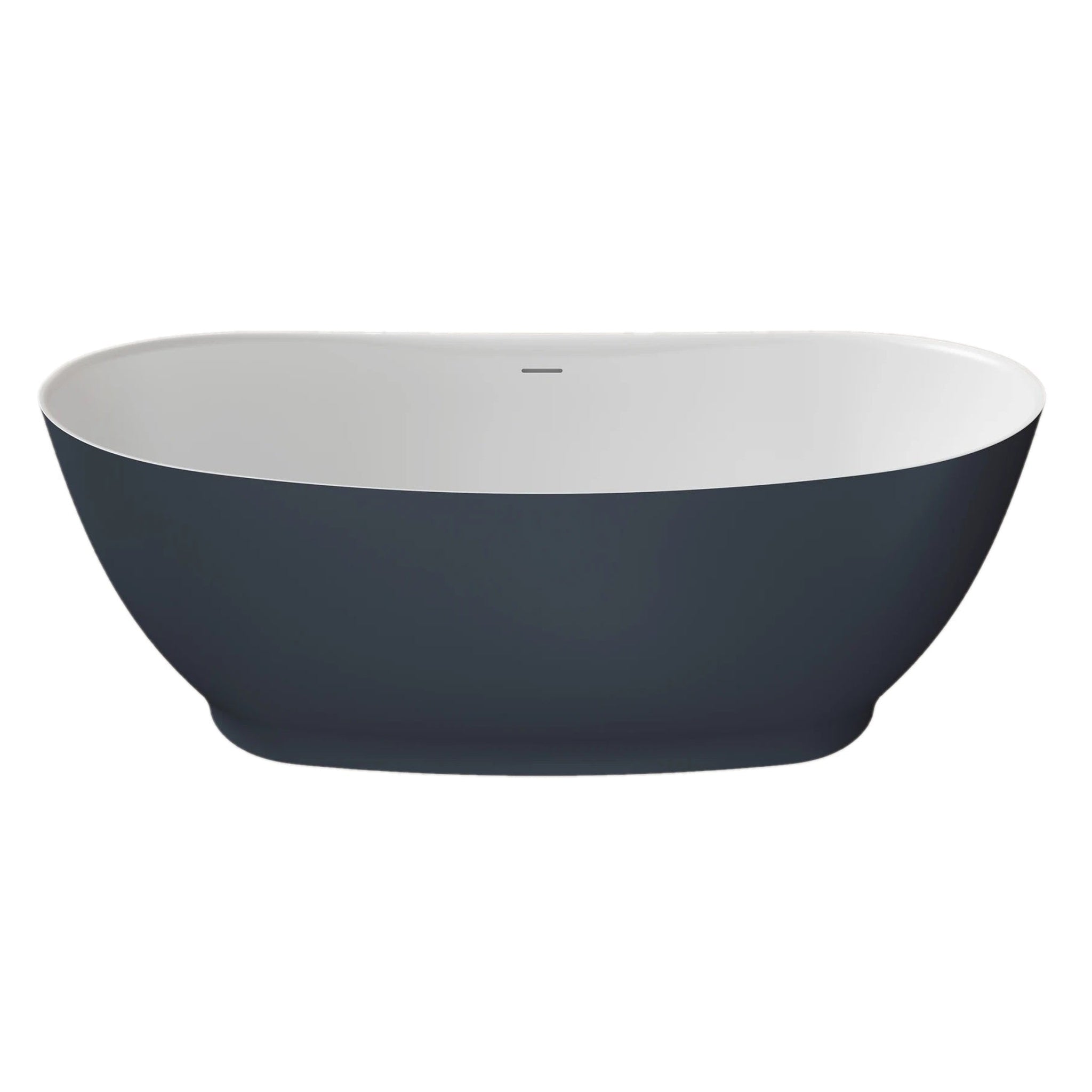 LaToscana by Paini, LaToscana Eco-Lapistone Vittoria 59" Midnight Blue Matte Freestanding Solid Surface Soaking Bathtub