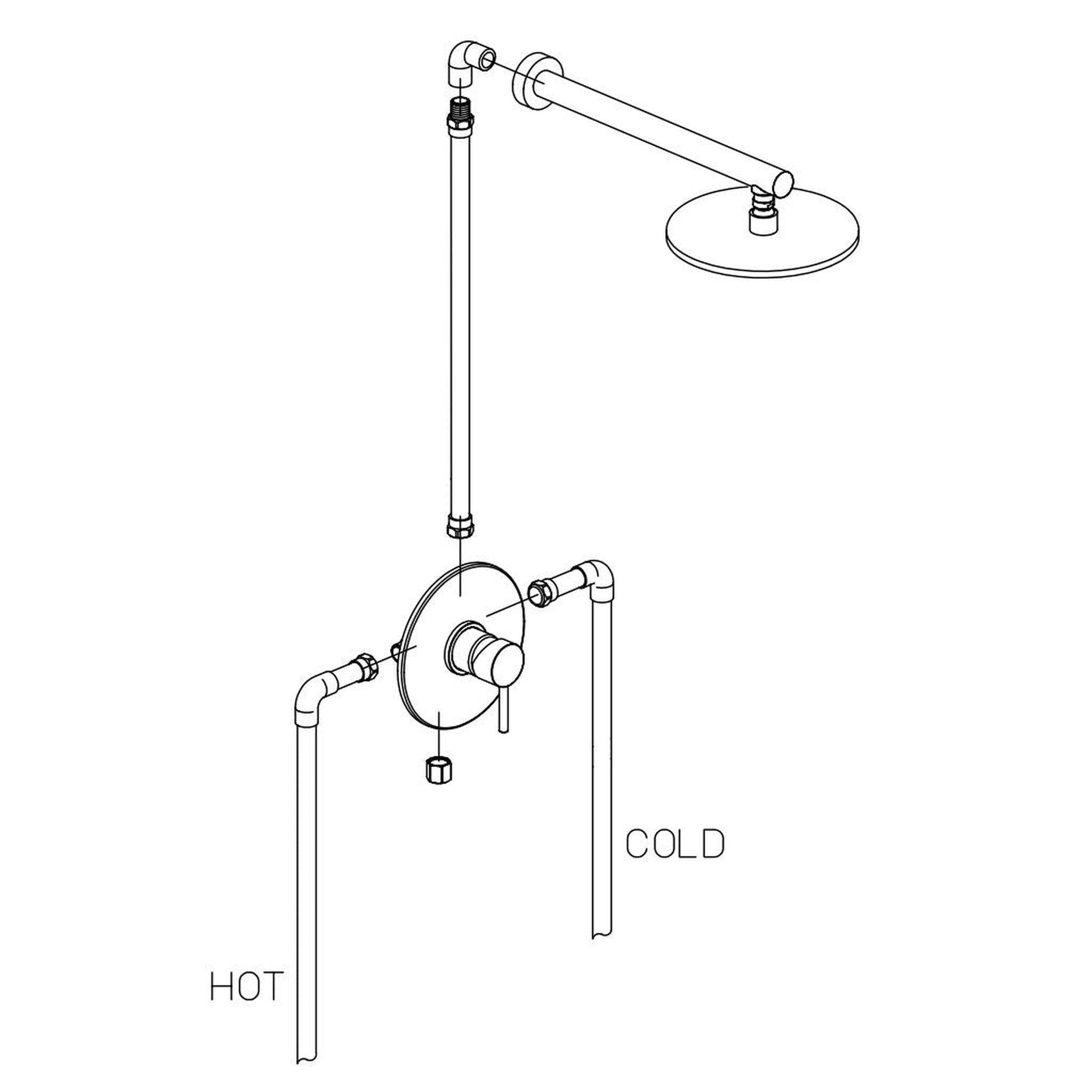 LaToscana by Paini, LaToscana Elba Brushed Nickel Pressure Balance Shower Kit