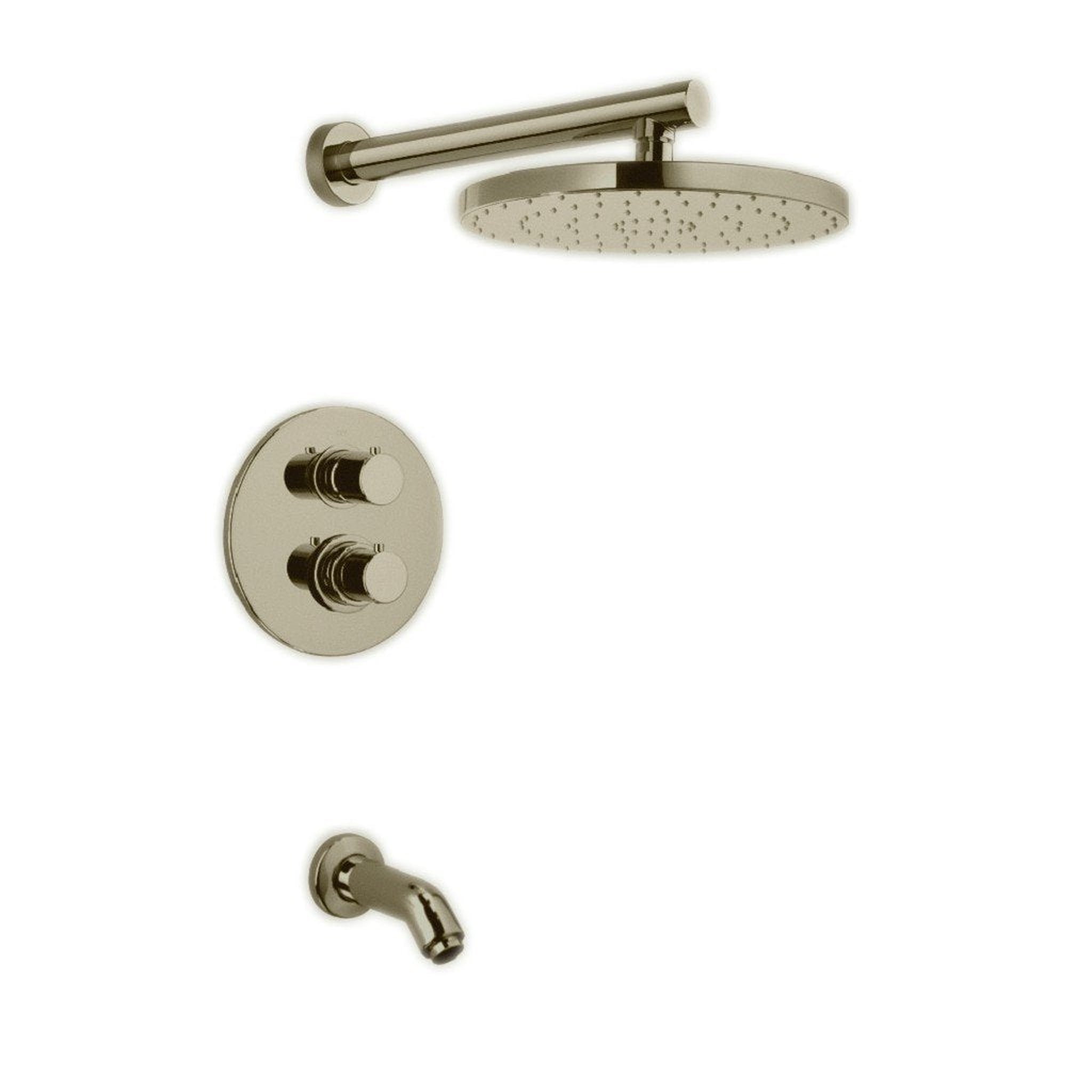 LaToscana by Paini, LaToscana Elba Brushed Nickel Pressure Balance Tub & Shower Kit