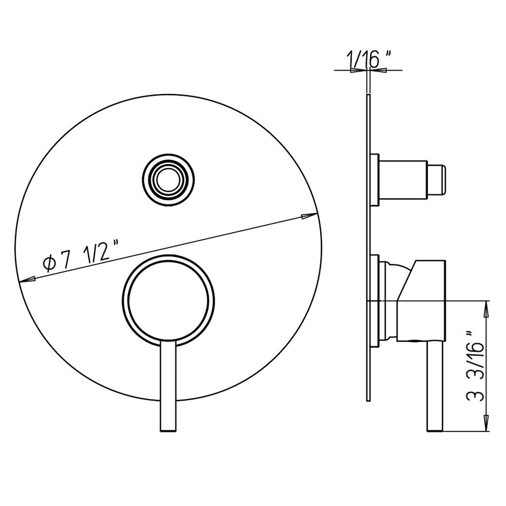 LaToscana by Paini, LaToscana Elba Brushed Nickel Pressure Balance Tub & Shower Set Trim