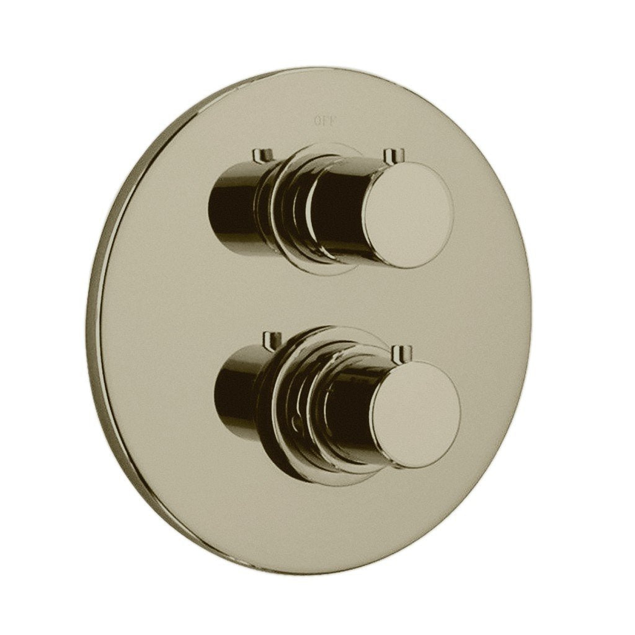 LaToscana by Paini, LaToscana Elba Brushed Nickel Thermostatic Trim With 2-Way Diverter Volume Control