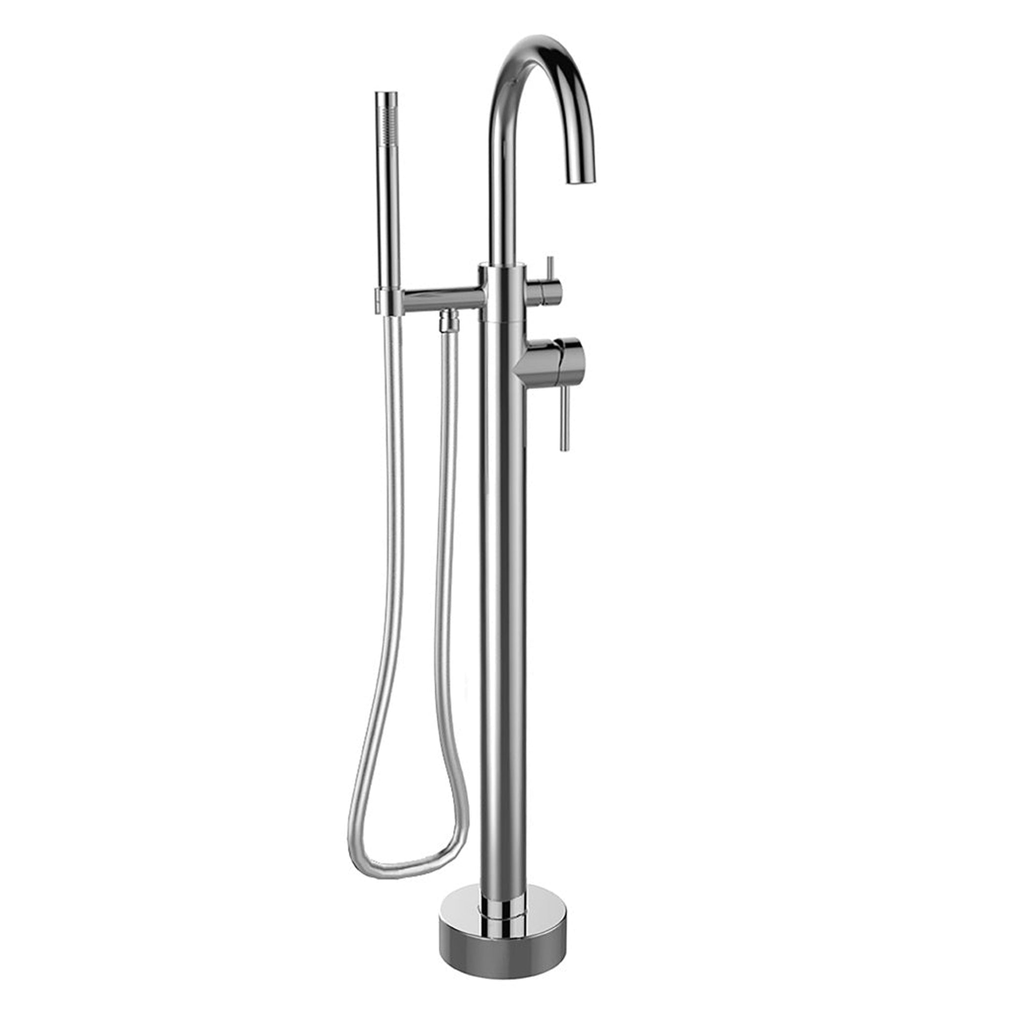 LaToscana by Paini, LaToscana Elba Chrome Floor-Mounted Freestanding Tub Filler With Handheld Shower