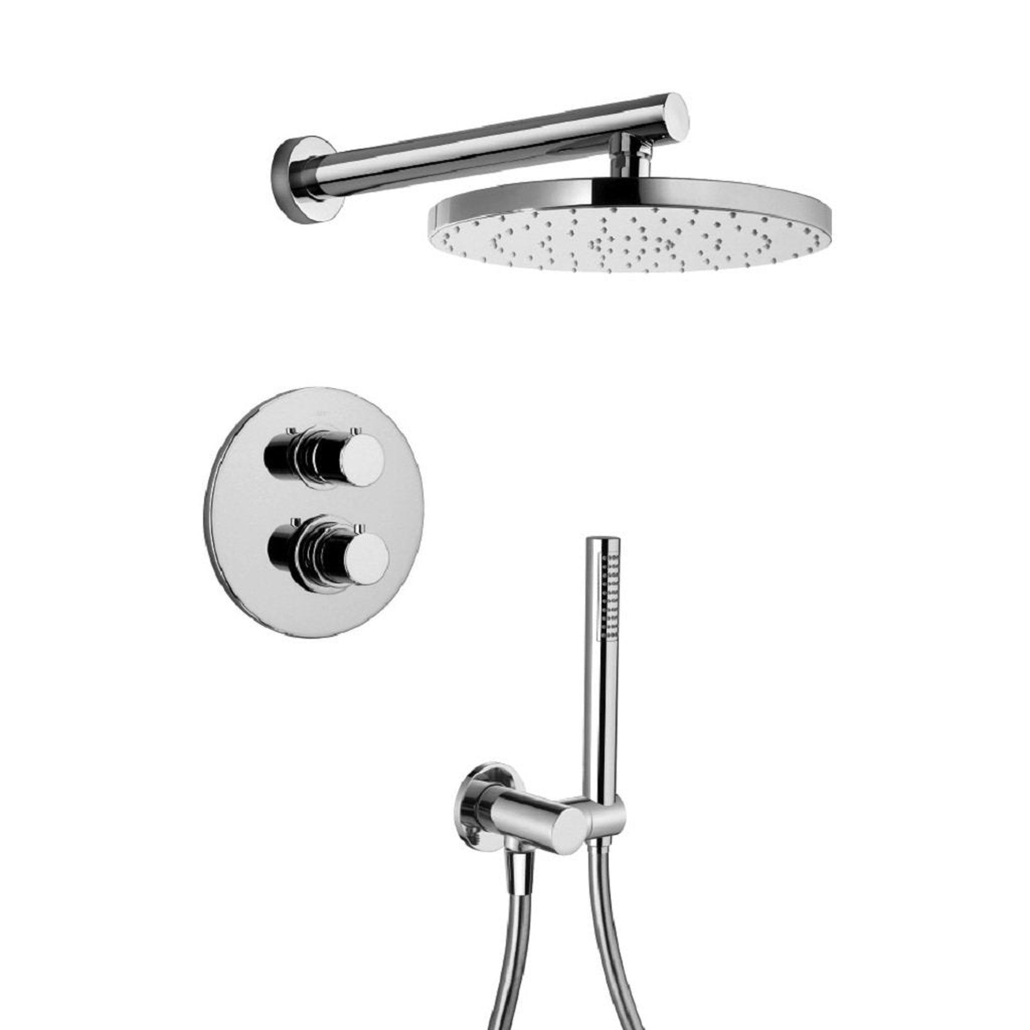 LaToscana by Paini, LaToscana Elba Chrome Thermostatic Shower Kit With Handheld Shower