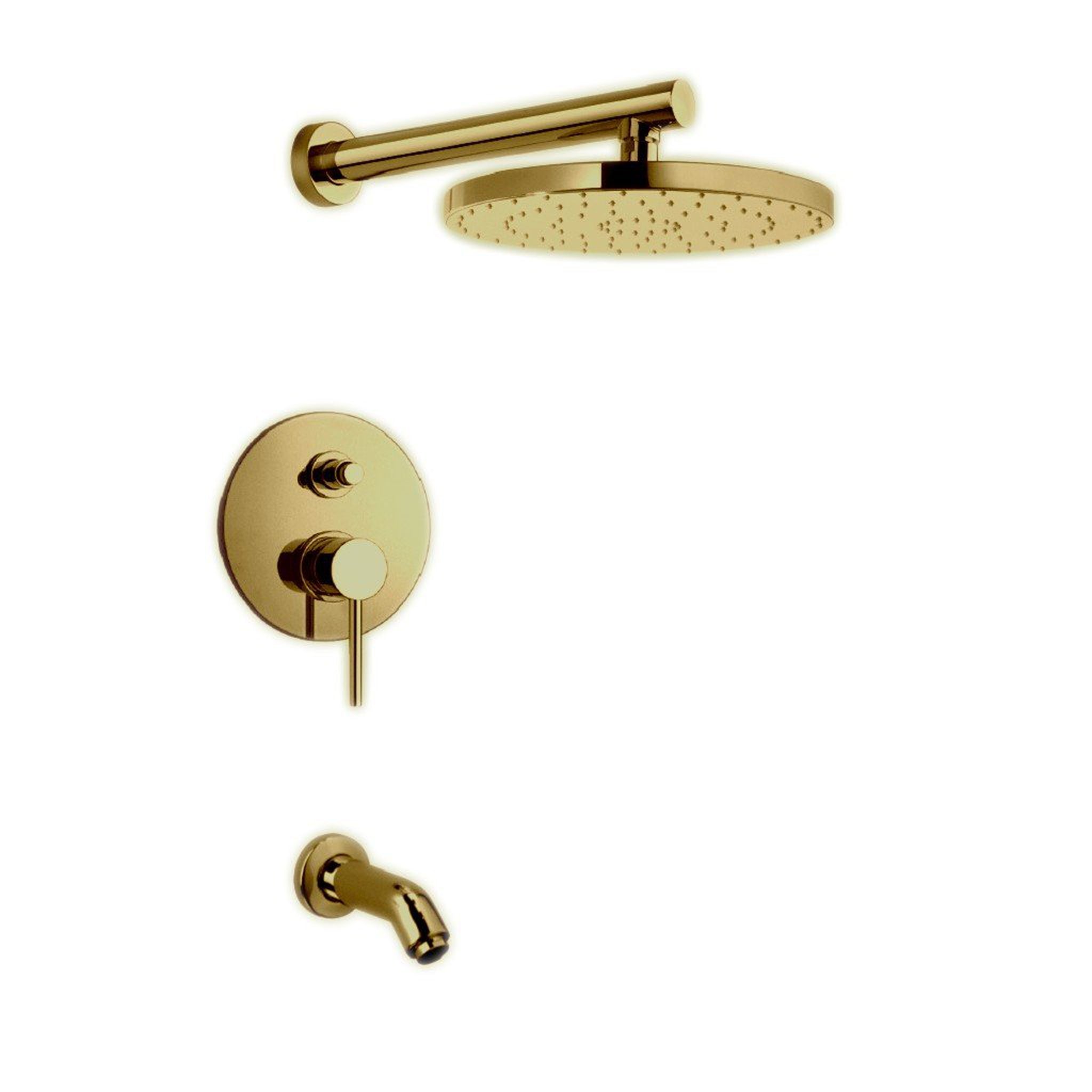 LaToscana by Paini, LaToscana Elba Matt Gold Pressure Balance Tub & Shower Kit