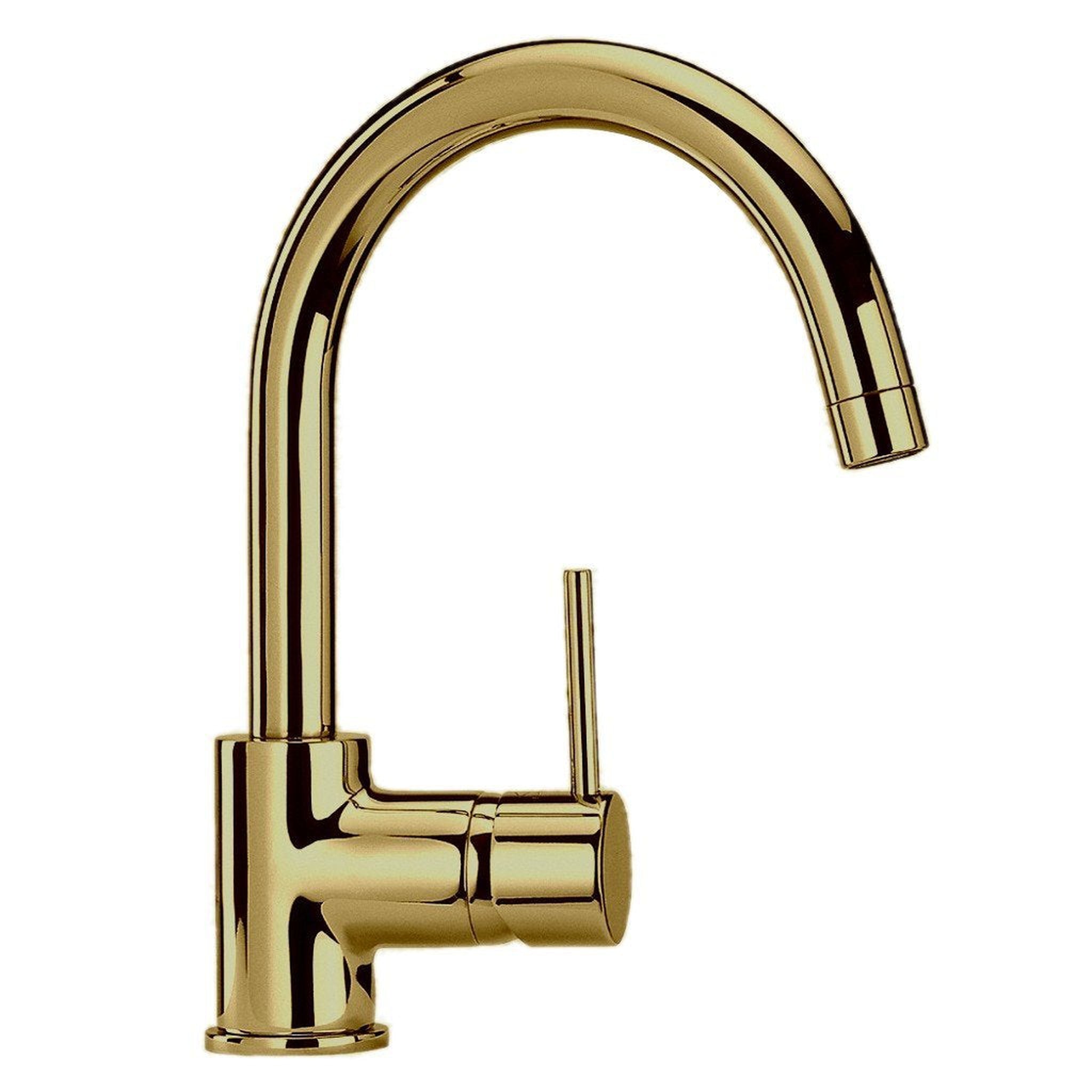 LaToscana by Paini, LaToscana Elba Matt Gold Side Single Lever Handle Lavatory Faucet