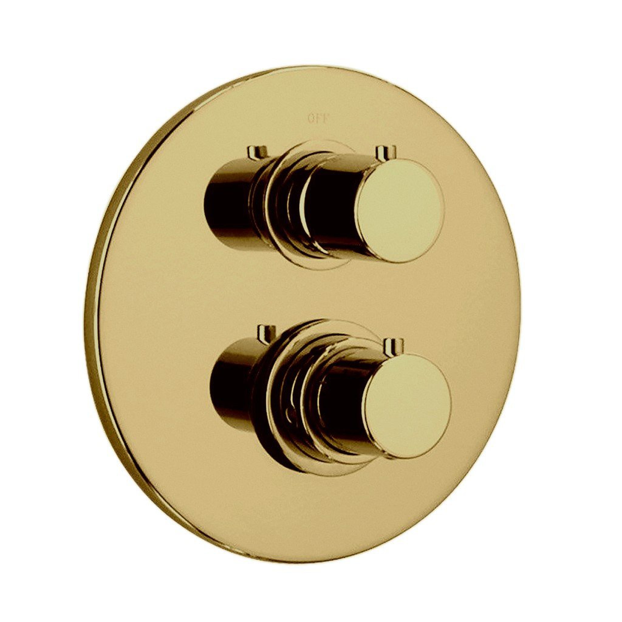 LaToscana by Paini, LaToscana Elba Matt Gold Thermostatic Trim With 2-Way Diverter Volume Control