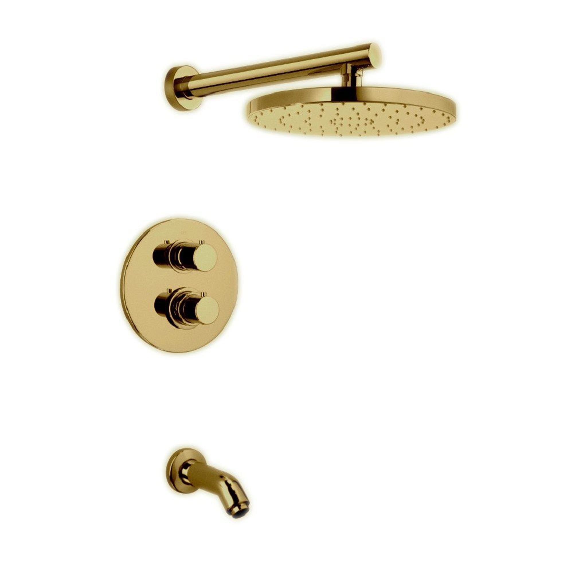 LaToscana by Paini, LaToscana Elba Matt Gold Thermostatic Tub & Shower Kit