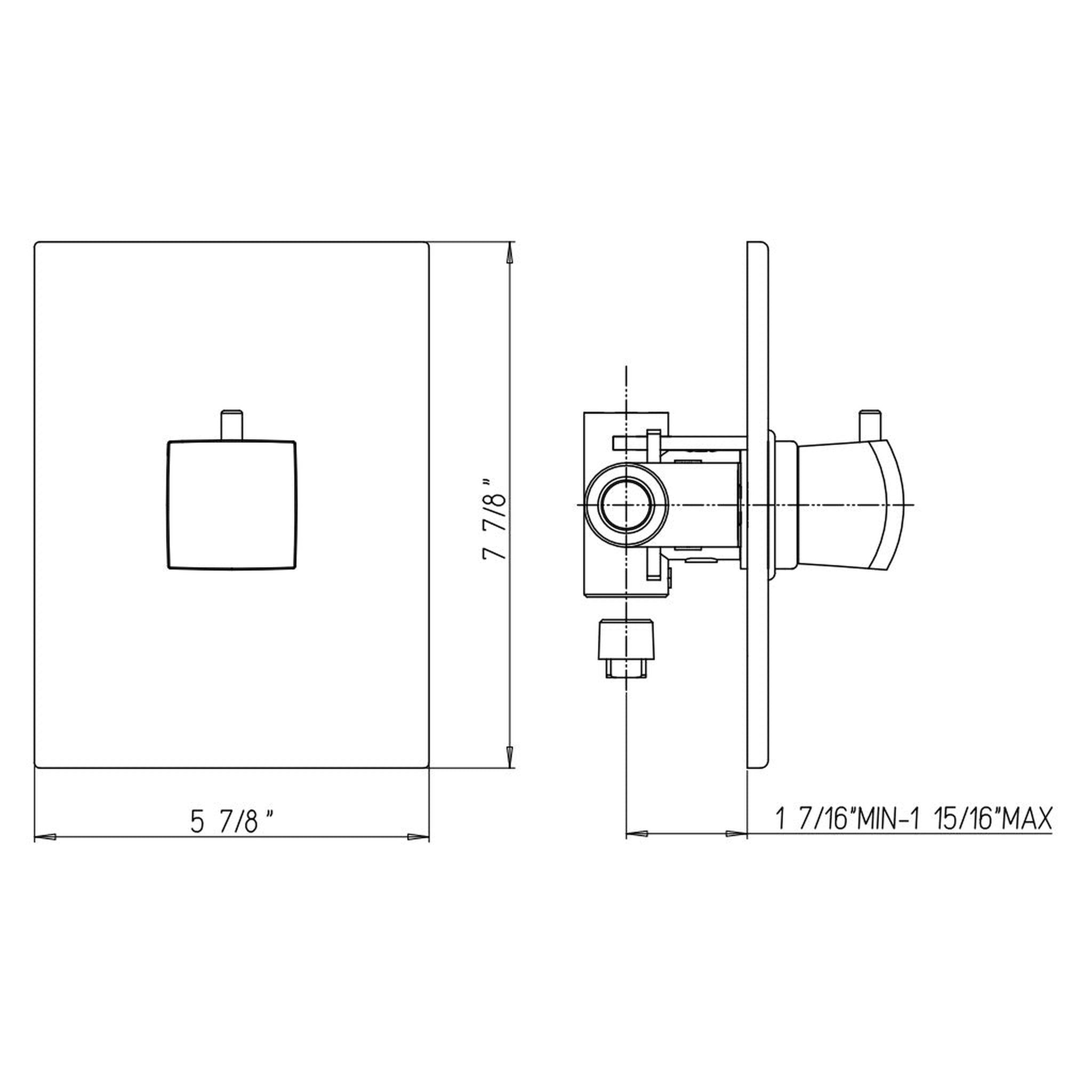 LaToscana by Paini, LaToscana Lady Brushed Nickel 3/4" Thermostatic Trim