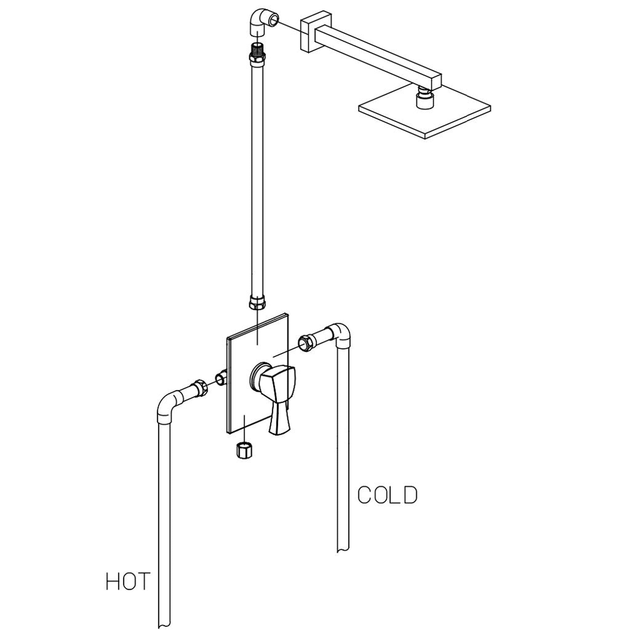 LaToscana by Paini, LaToscana Lady Brushed Nickel Pressure Balance Shower Kit