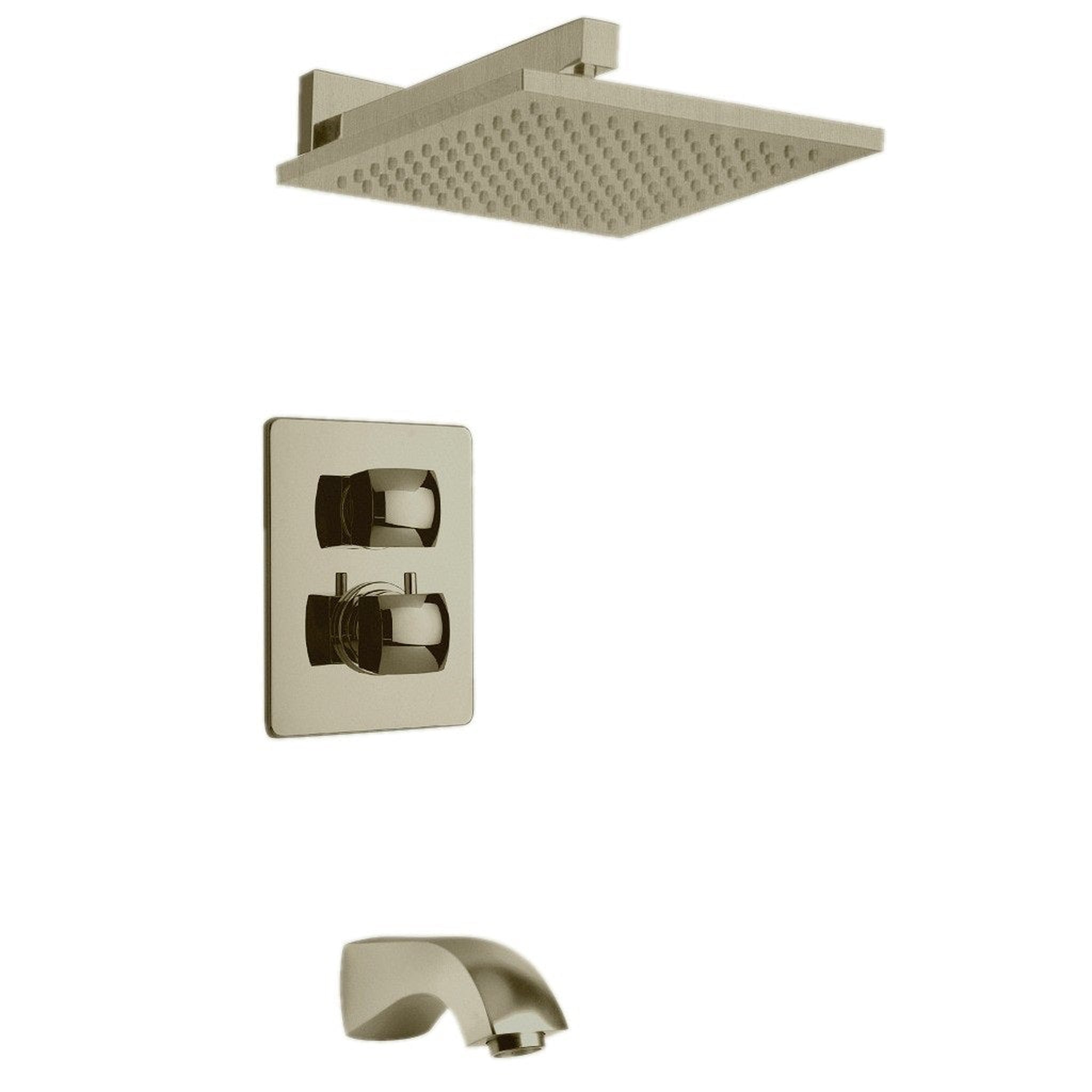 LaToscana by Paini, LaToscana Lady Brushed Nickel Thermostatic Tub & Shower Kit