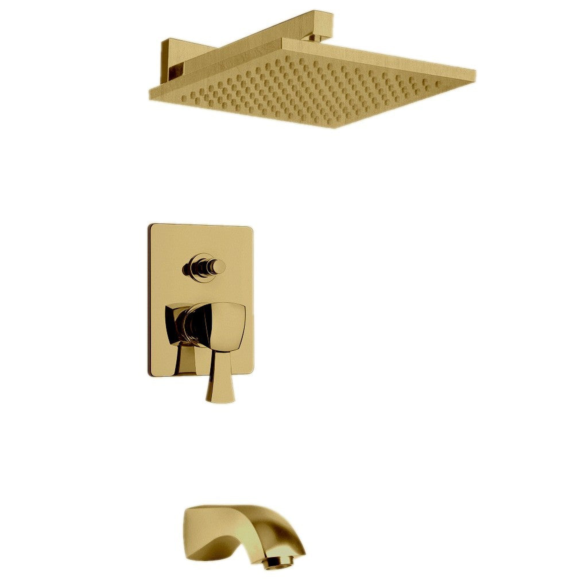 LaToscana by Paini, LaToscana Lady Matt Gold Pressure Balance Tub & Shower Kit