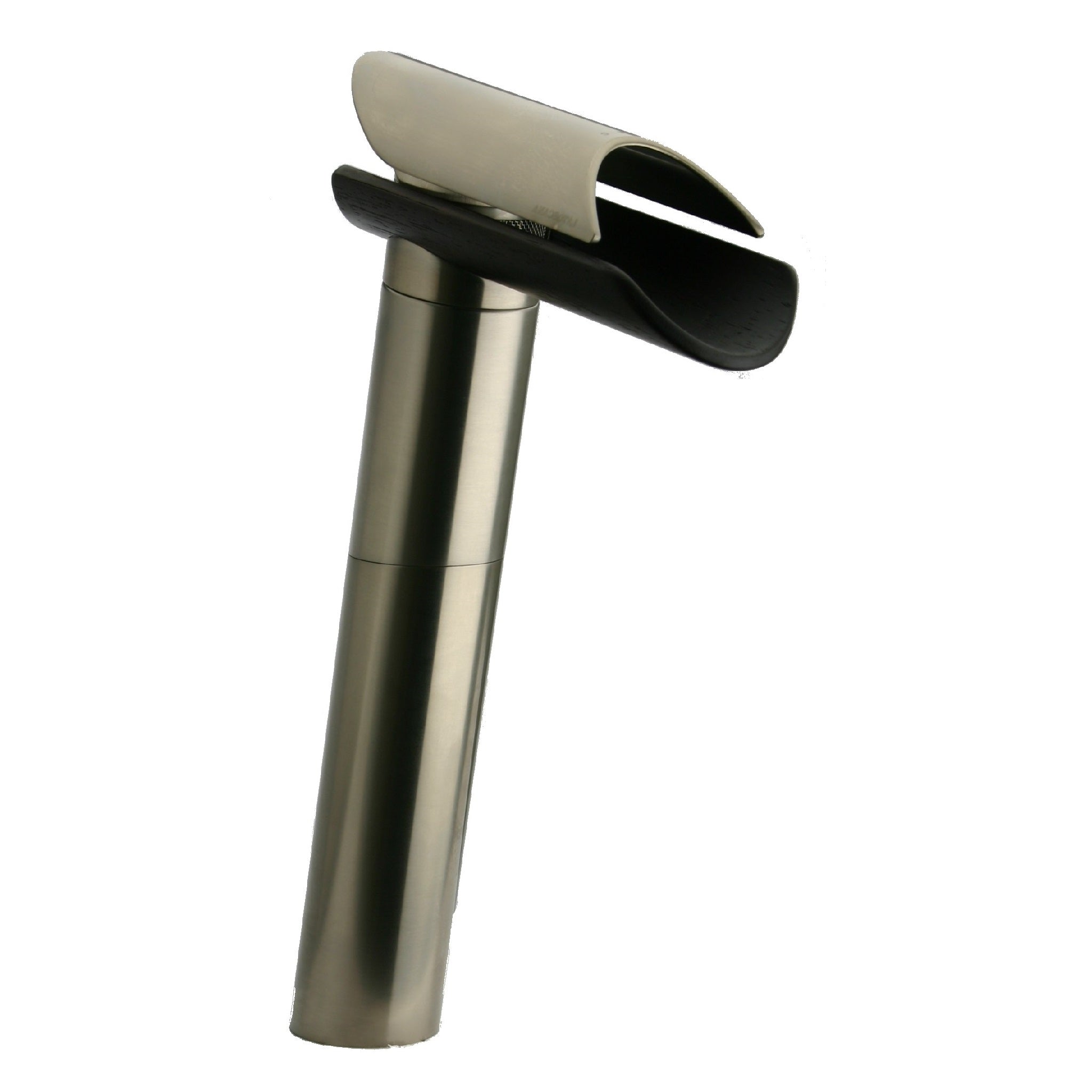 LaToscana by Paini, LaToscana Morgana Brushed Nickel Tall Single Handle Lavatory Vessel Faucet With Wenge Spout