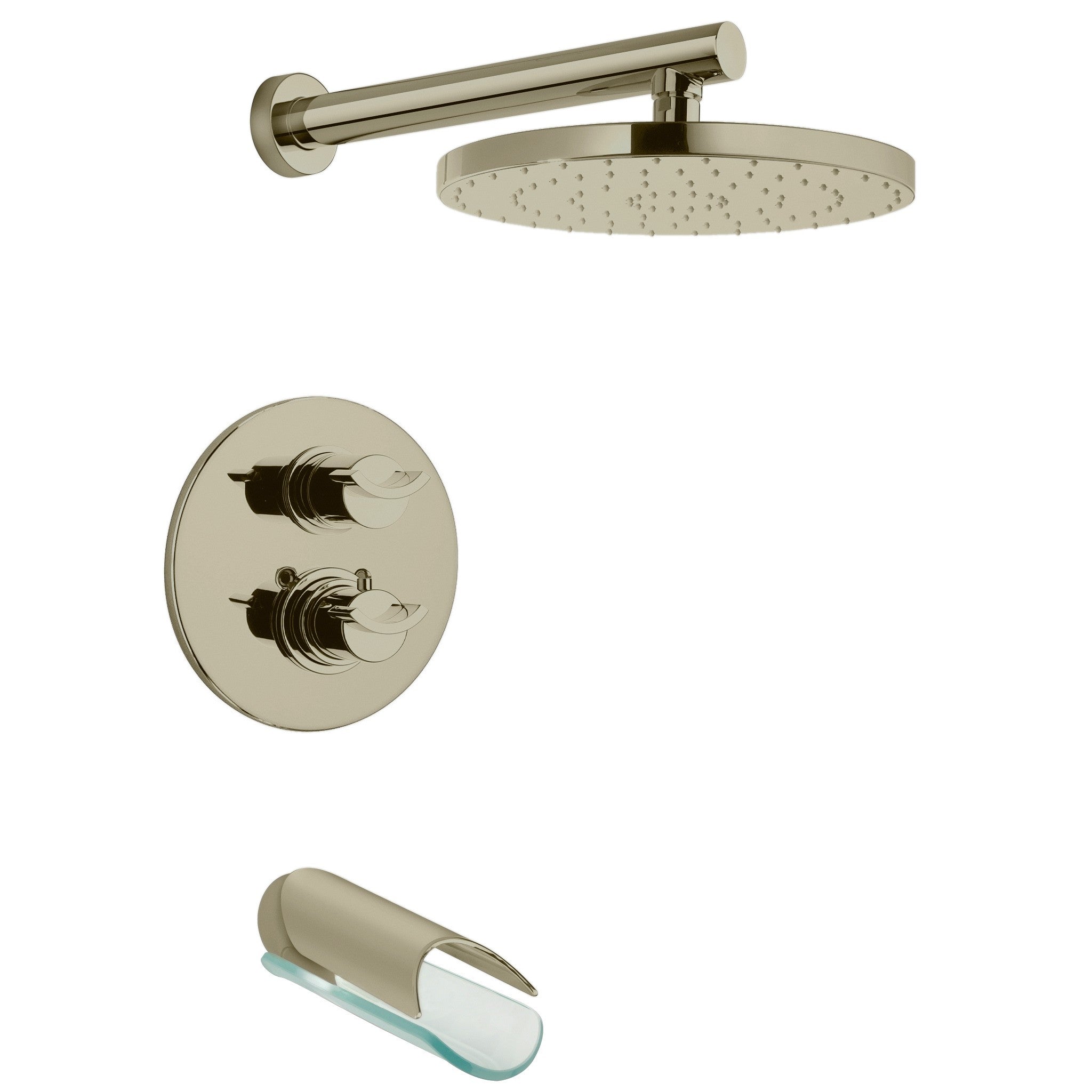 LaToscana by Paini, LaToscana Morgana Brushed Nickel Thermostatic Tub & Shower Kit