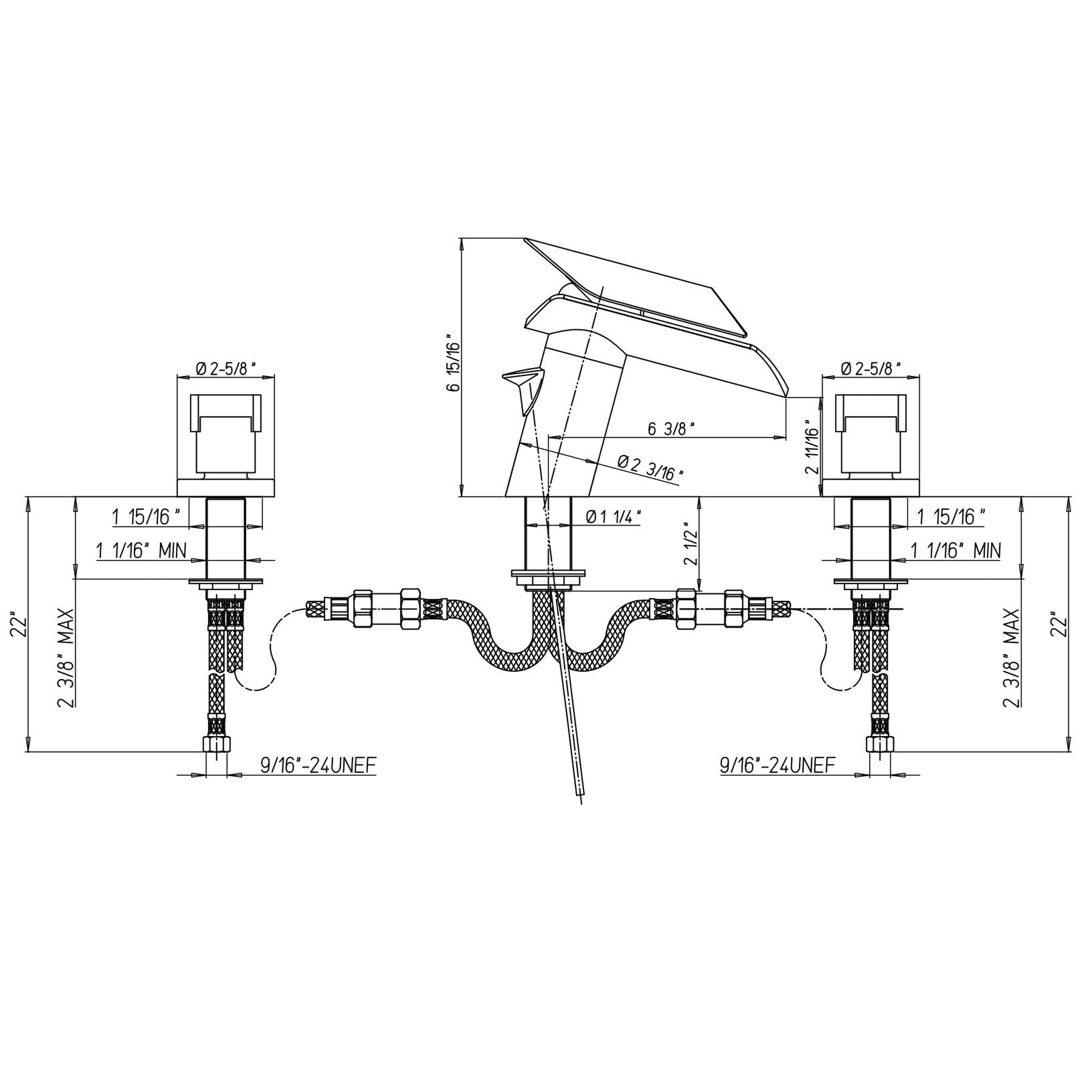 LaToscana by Paini, LaToscana Morgana Brushed Nickel Widespread Lavatory Faucet With Glass Spout