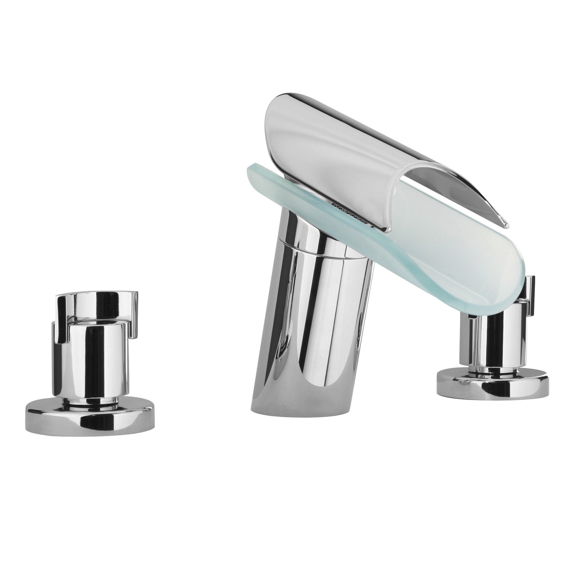 LaToscana by Paini, LaToscana Morgana Chrome Roman Tub Faucet With Glass Spout