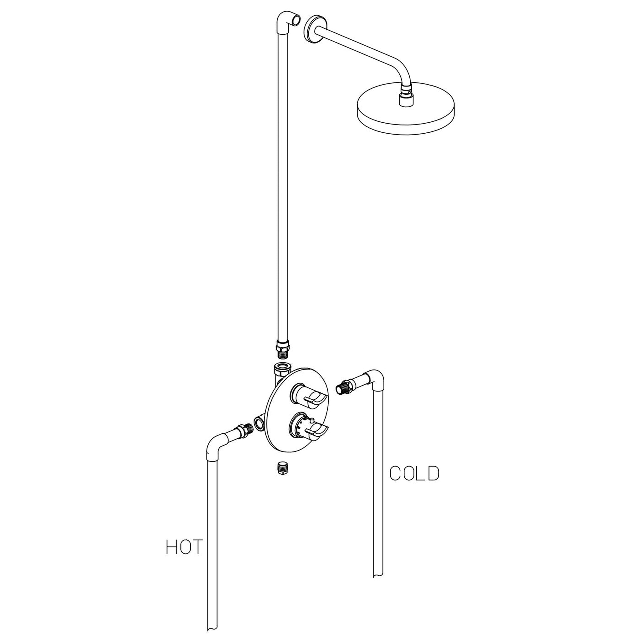 LaToscana by Paini, LaToscana Morgana Chrome Thermostatic Shower Kit