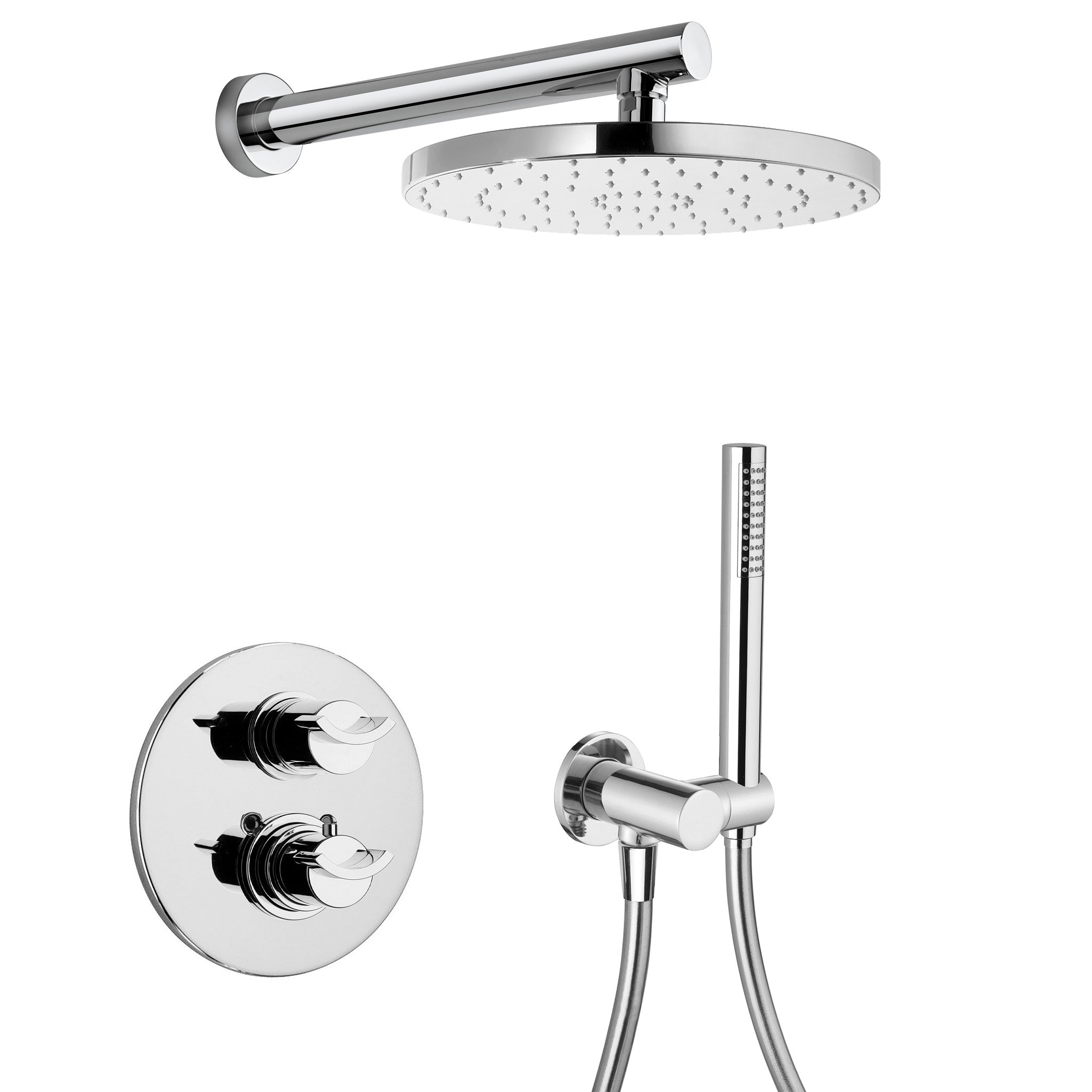 LaToscana by Paini, LaToscana Morgana Chrome Thermostatic Shower Kit With Handheld Shower