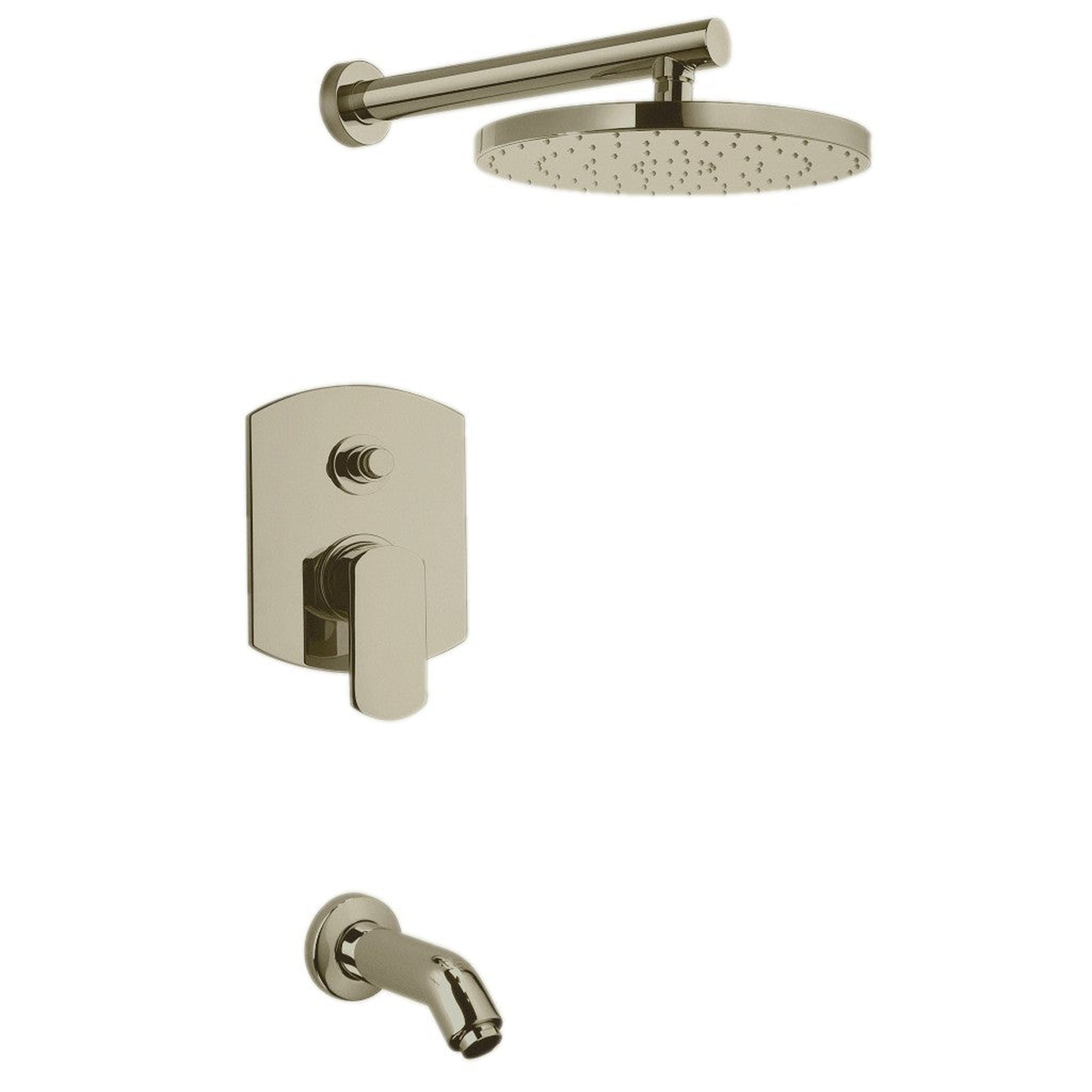 LaToscana by Paini, LaToscana Novello Brushed Nickel Pressure Balance Tub & Shower Kit