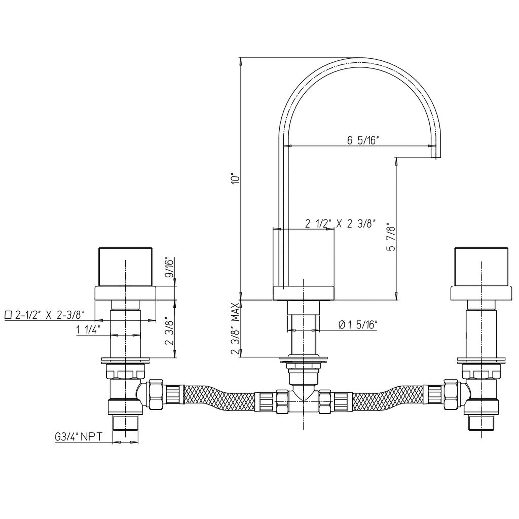 LaToscana by Paini, LaToscana Novello Brushed Nickel Roman Tub With Lever Handles