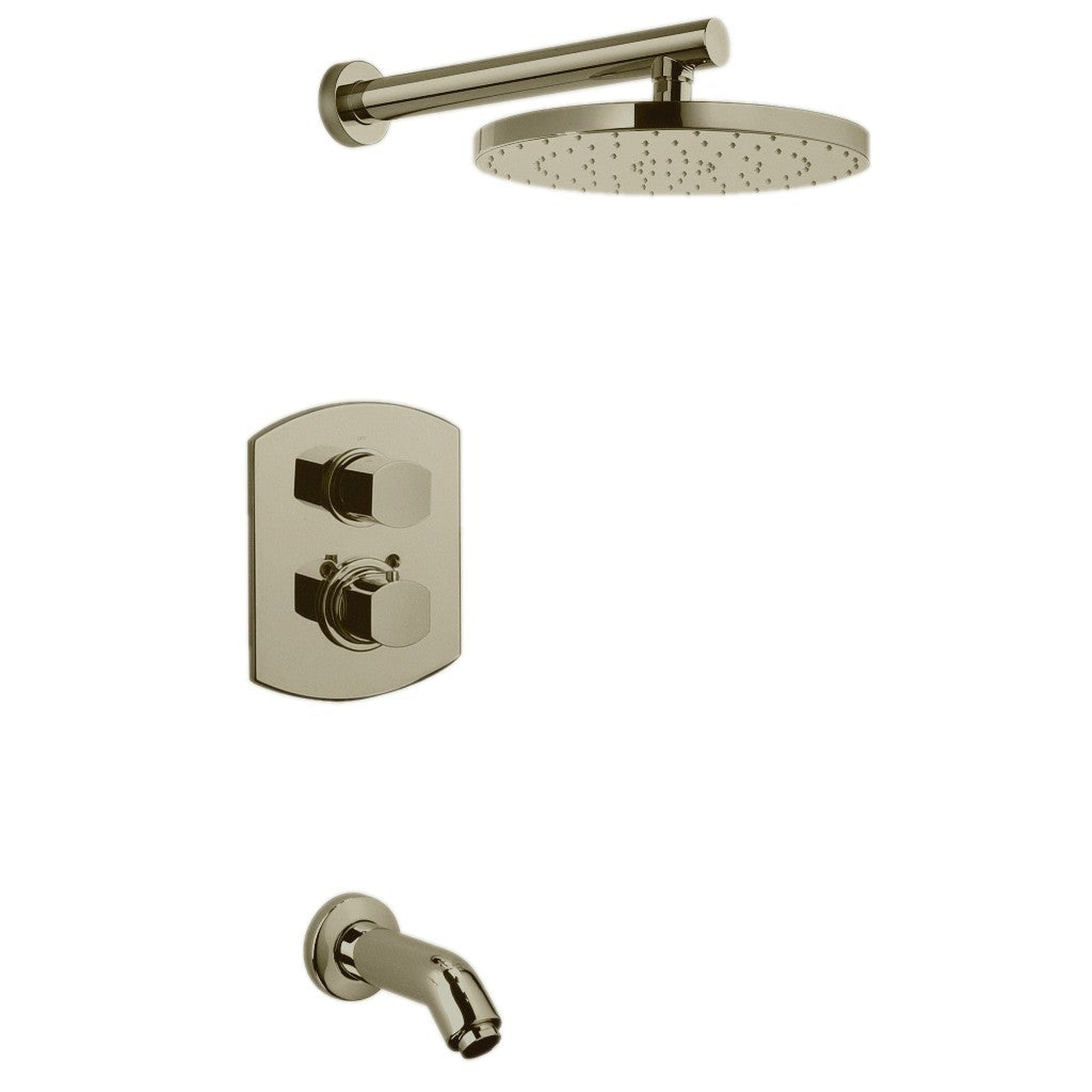 LaToscana by Paini, LaToscana Novello Brushed Nickel Thermostatic Tub & Shower Kit