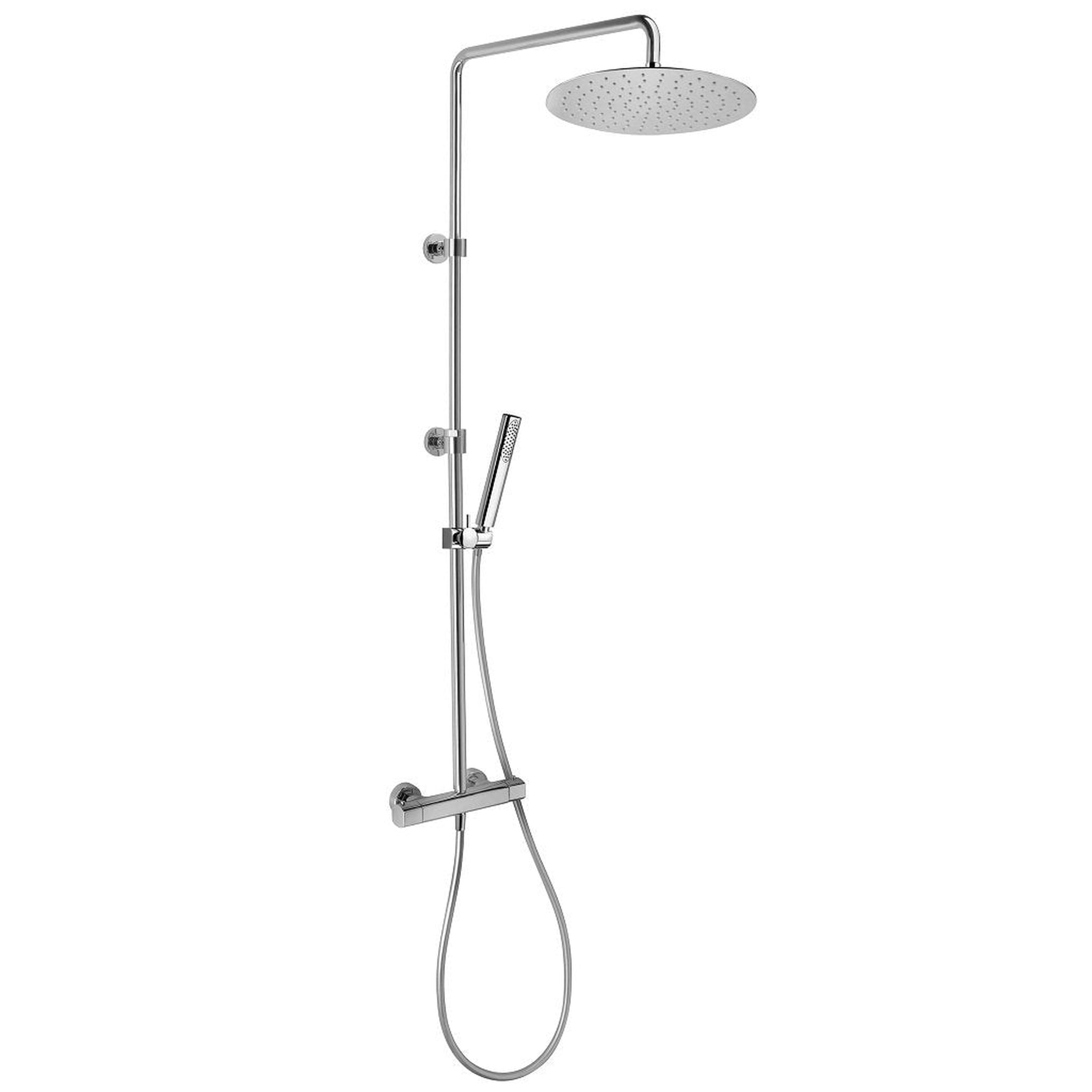 LaToscana by Paini, LaToscana Novello Chrome Adjustable Shower Column With Thermostatic Mixer & Sliding Shower Holder