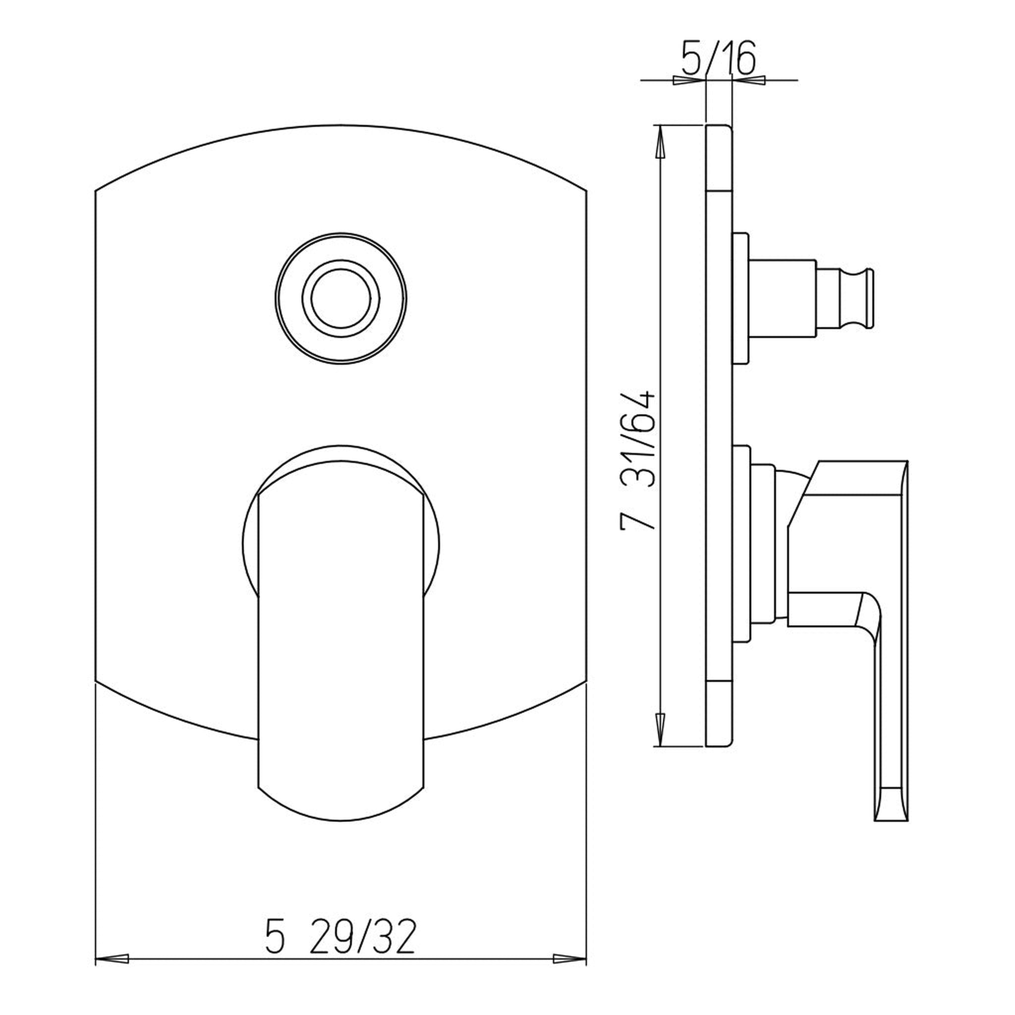 LaToscana by Paini, LaToscana Novello Chrome Pressure Balance Tub & Shower Set Trim