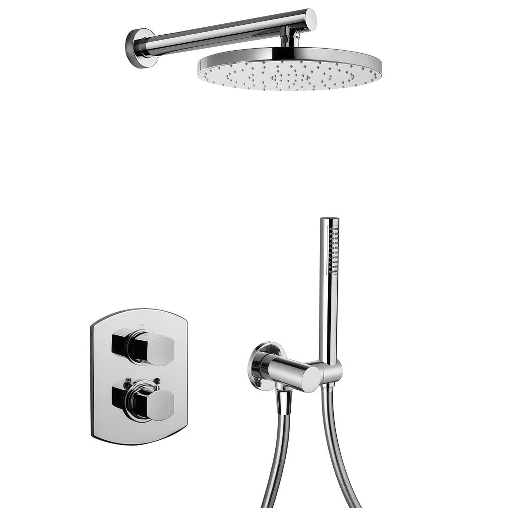 LaToscana by Paini, LaToscana Novello Chrome Thermostatic Shower Kit With Handheld Shower