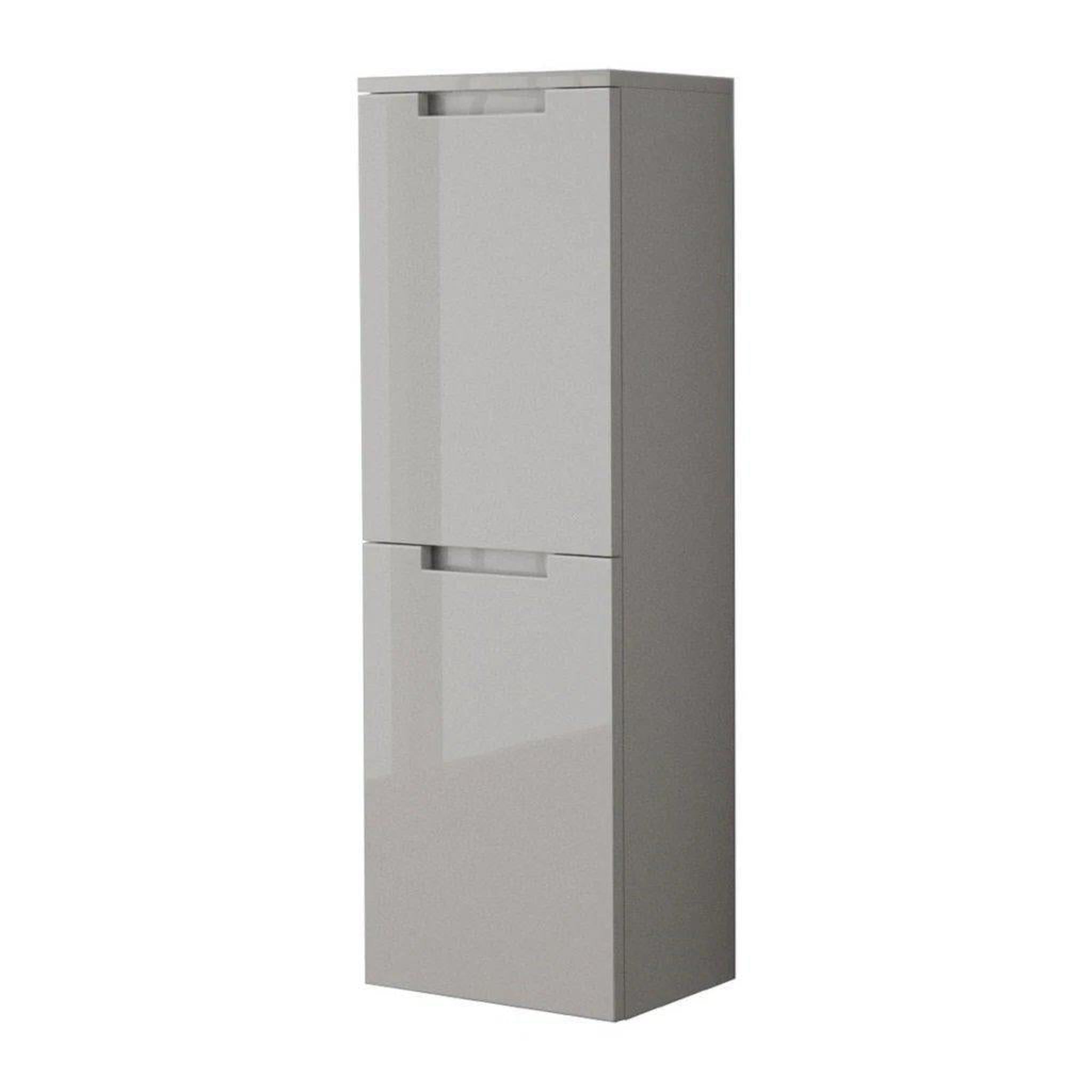 LaToscana by Paini, LaToscana Oasi 14" x 42" Gray Wall-Mounted Linen Tower Cabinet