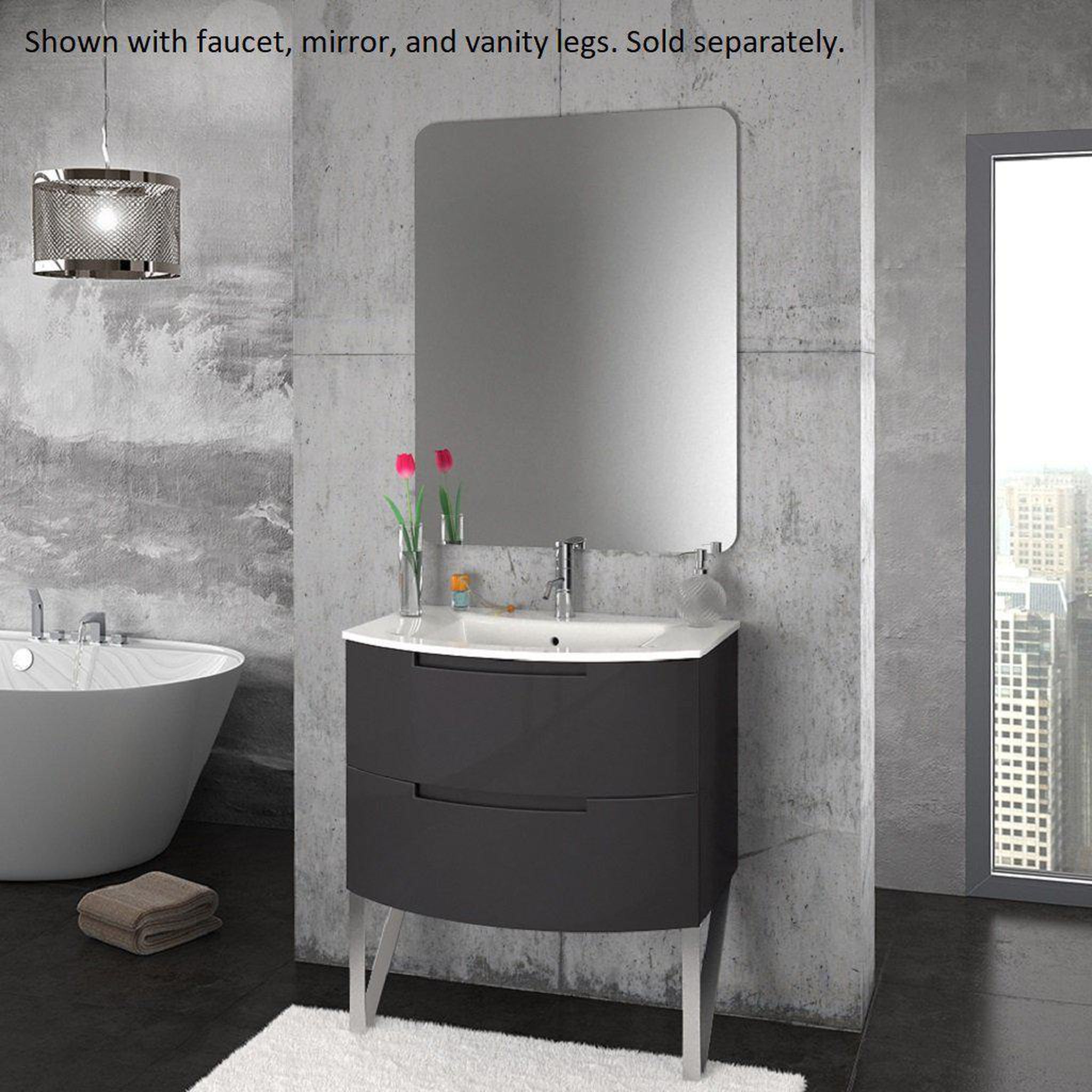 LaToscana by Paini, LaToscana Oasi 29" Gray Wall-Mounted Vanity