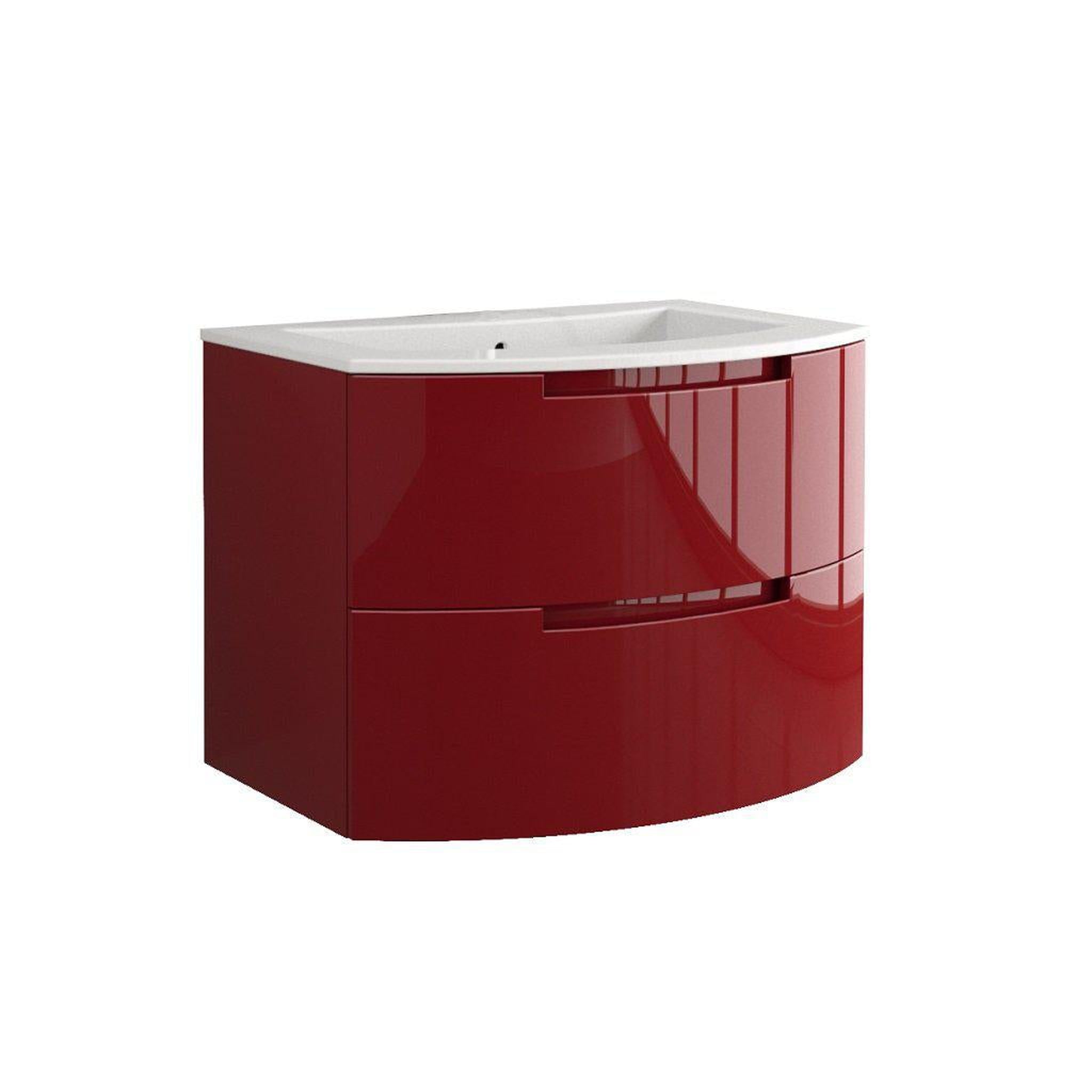 LaToscana by Paini, LaToscana Oasi 29" Red Wall-Mounted Vanity