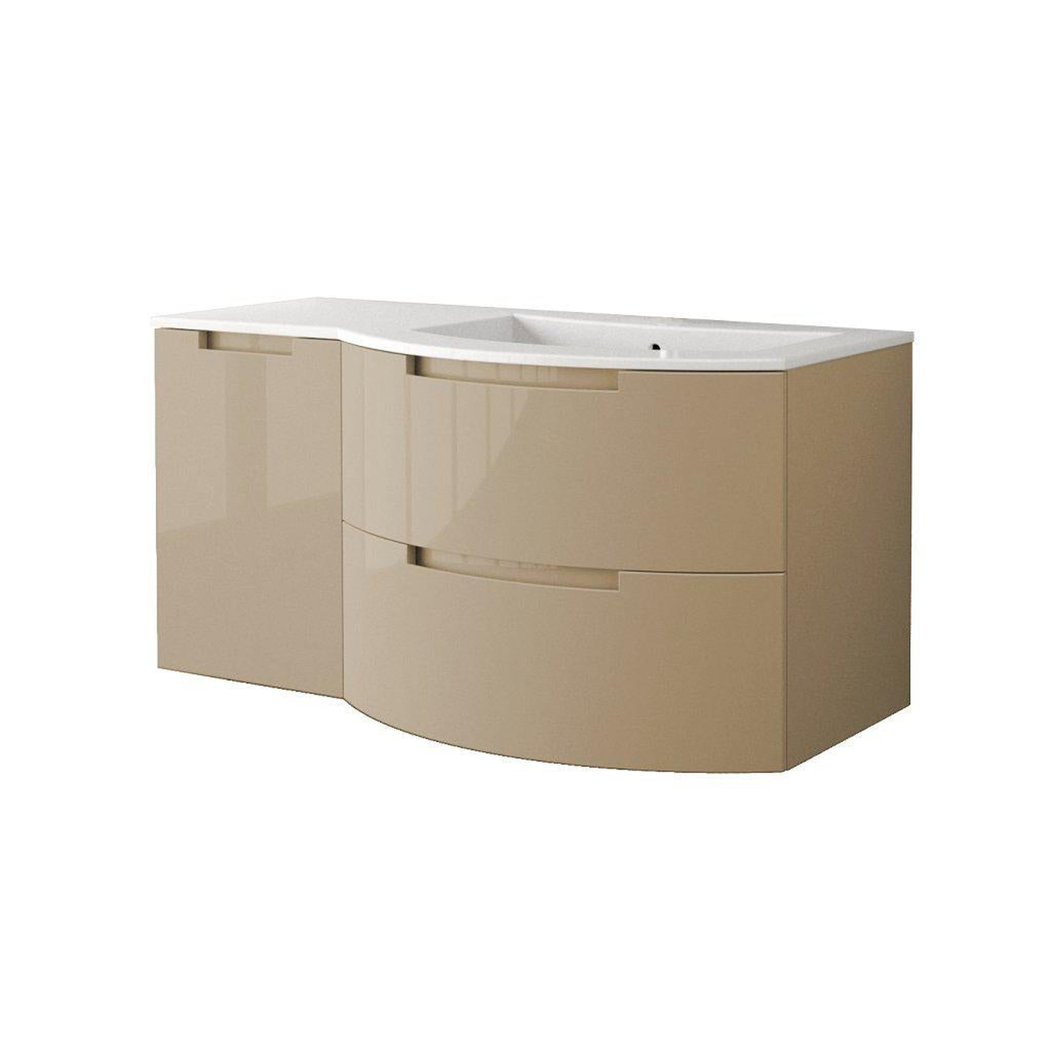 LaToscana by Paini, LaToscana Oasi 43" Sand Wall-Mounted Vanity Set With Left Side Cabinet