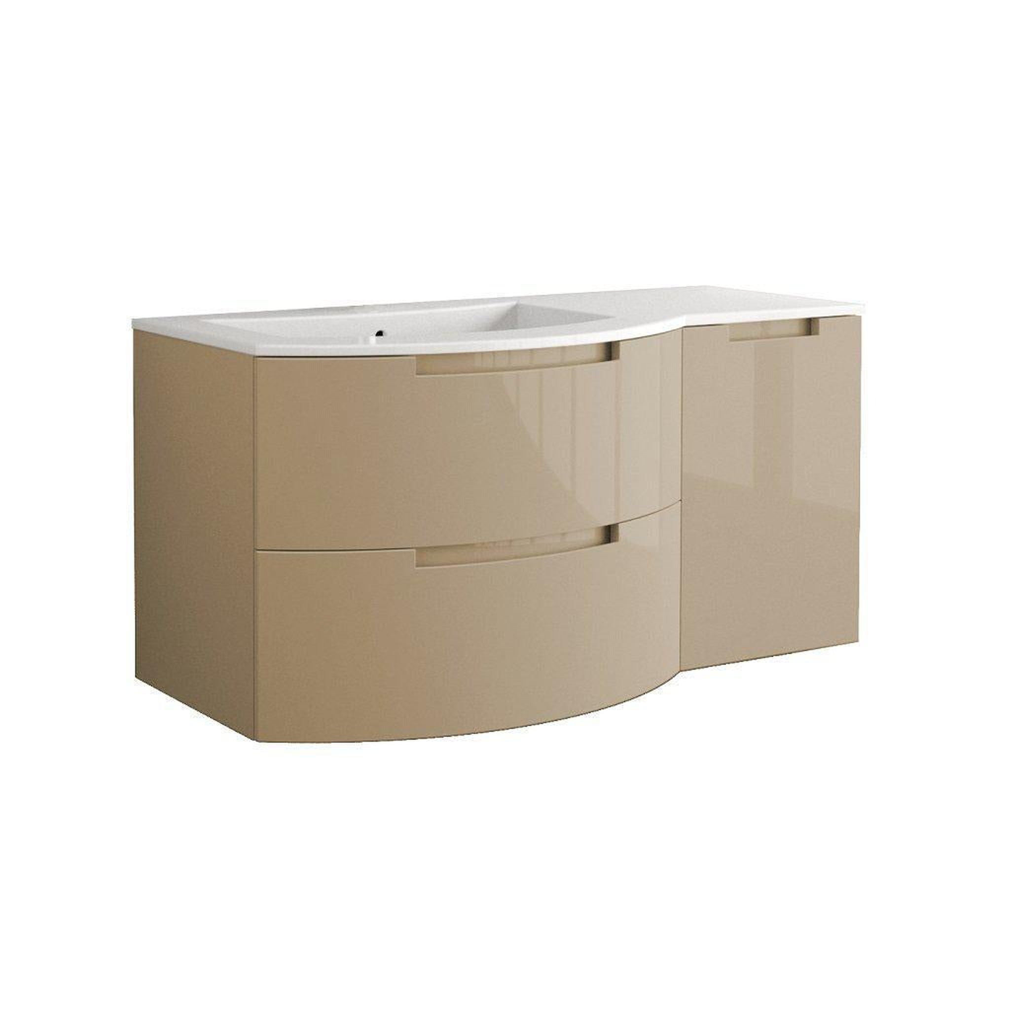 LaToscana by Paini, LaToscana Oasi 43" Sand Wall-Mounted Vanity Set With Right Side Cabinet