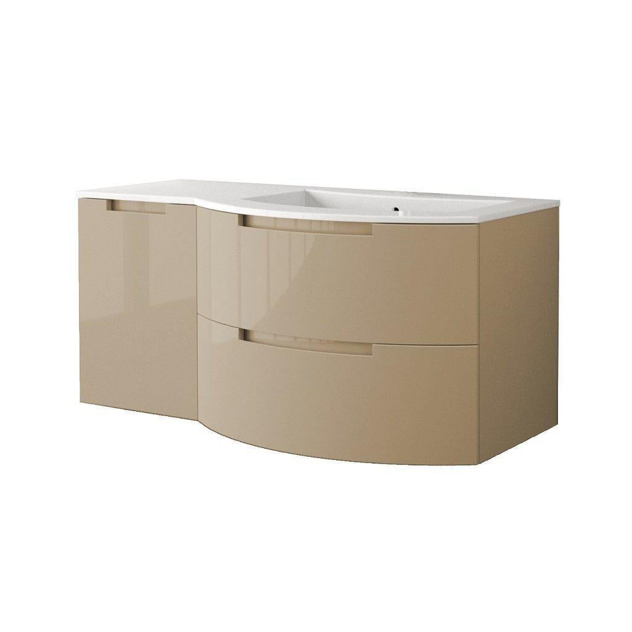 LaToscana by Paini, LaToscana Oasi 53" Sand Wall-Mounted Vanity Set With Left Side Cabinet