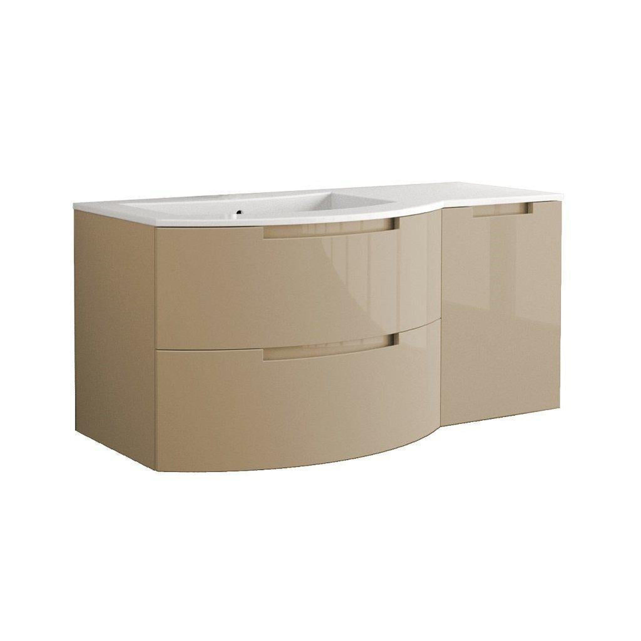 LaToscana by Paini, LaToscana Oasi 53" Sand Wall-Mounted Vanity Set With Right Side Cabinet