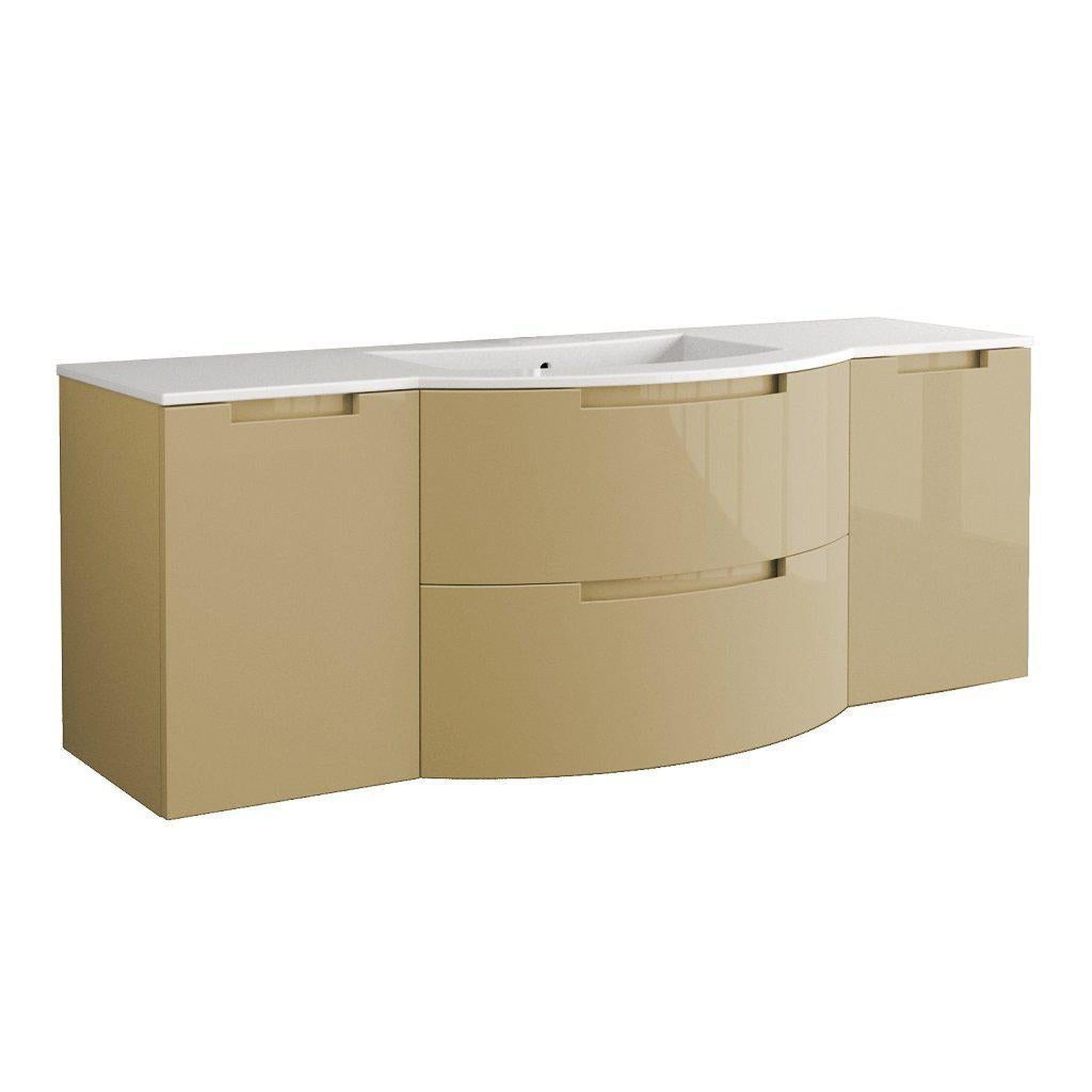 LaToscana by Paini, LaToscana Oasi 67" Sand Wall-Mounted Vanity Set With Left & Right Side Cabinets