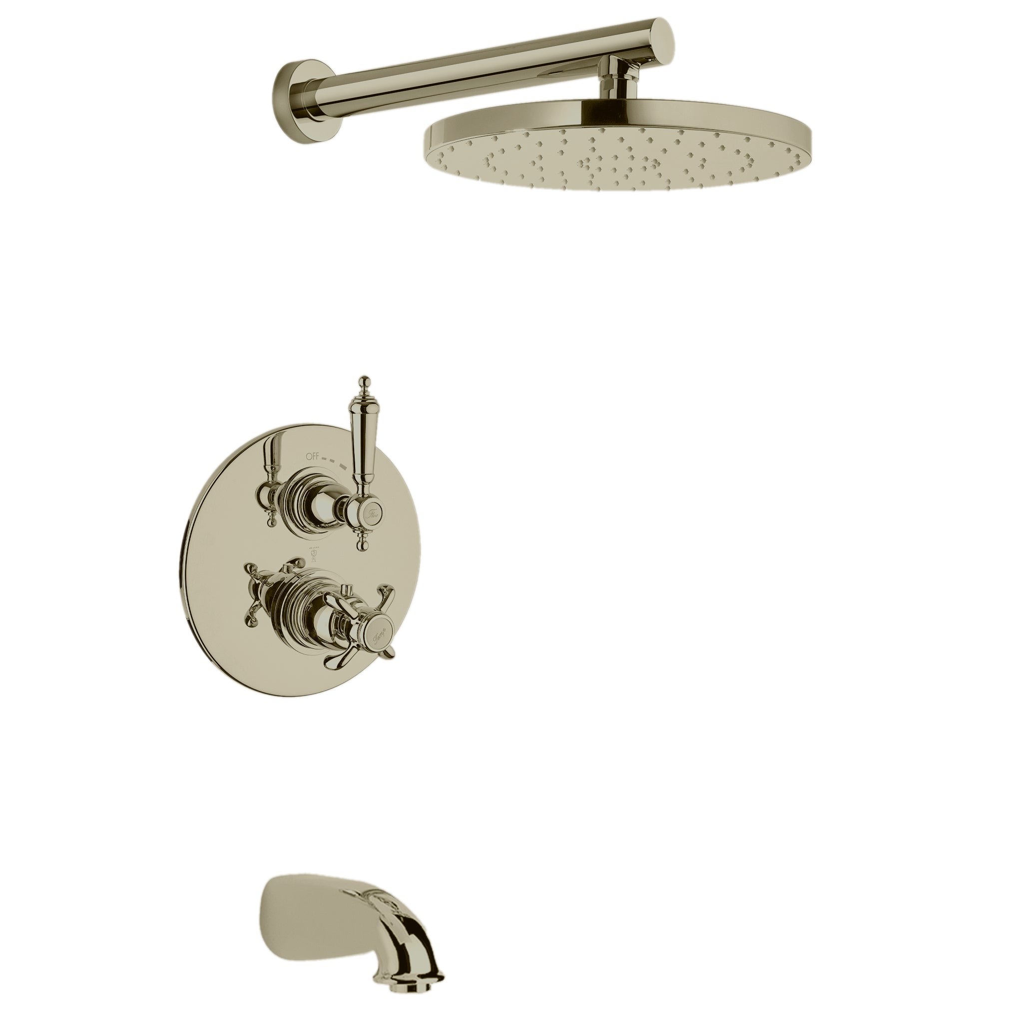 LaToscana by Paini, LaToscana Ornellaia Brushed Nickel Thermostatic Tub & Shower Kit